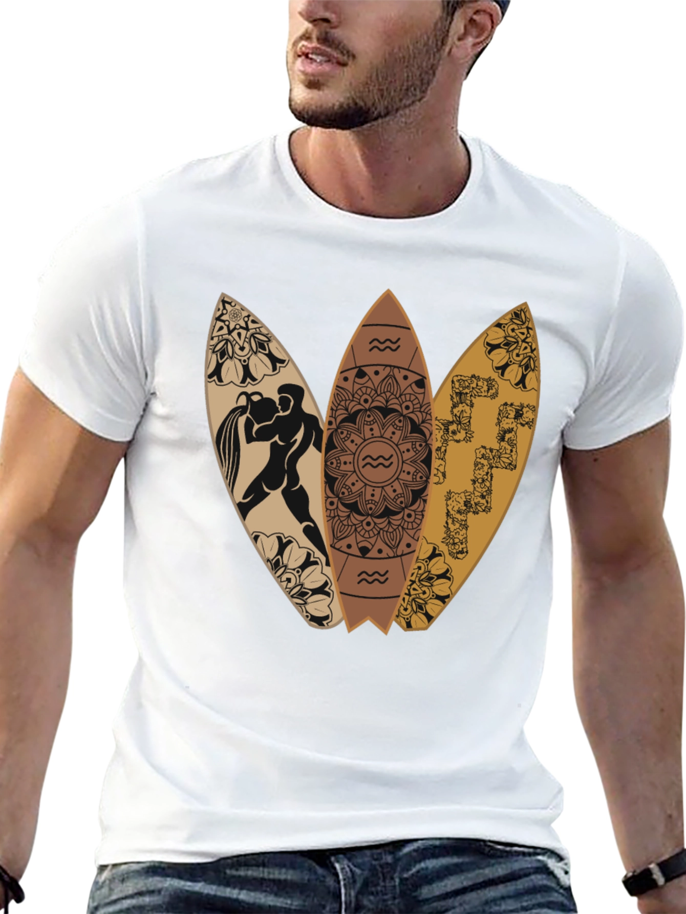 Surfboard Graphic Tee - Aquarius Design