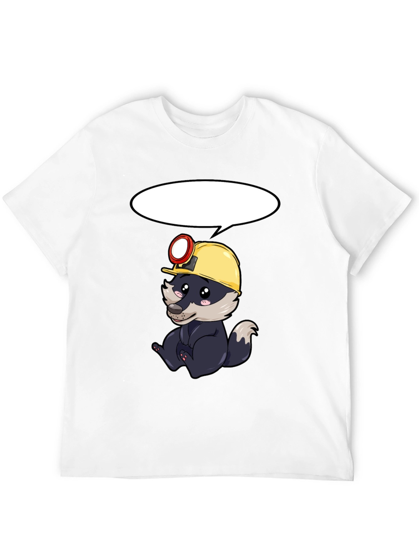 Miner Badger Graphic Tee - Black Cotton T-Shirt