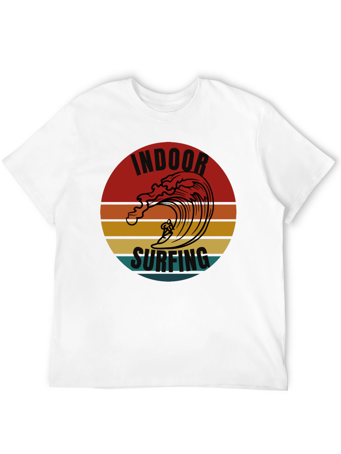 Indoor Surfing Graphic Tee - Retro Wave Rider