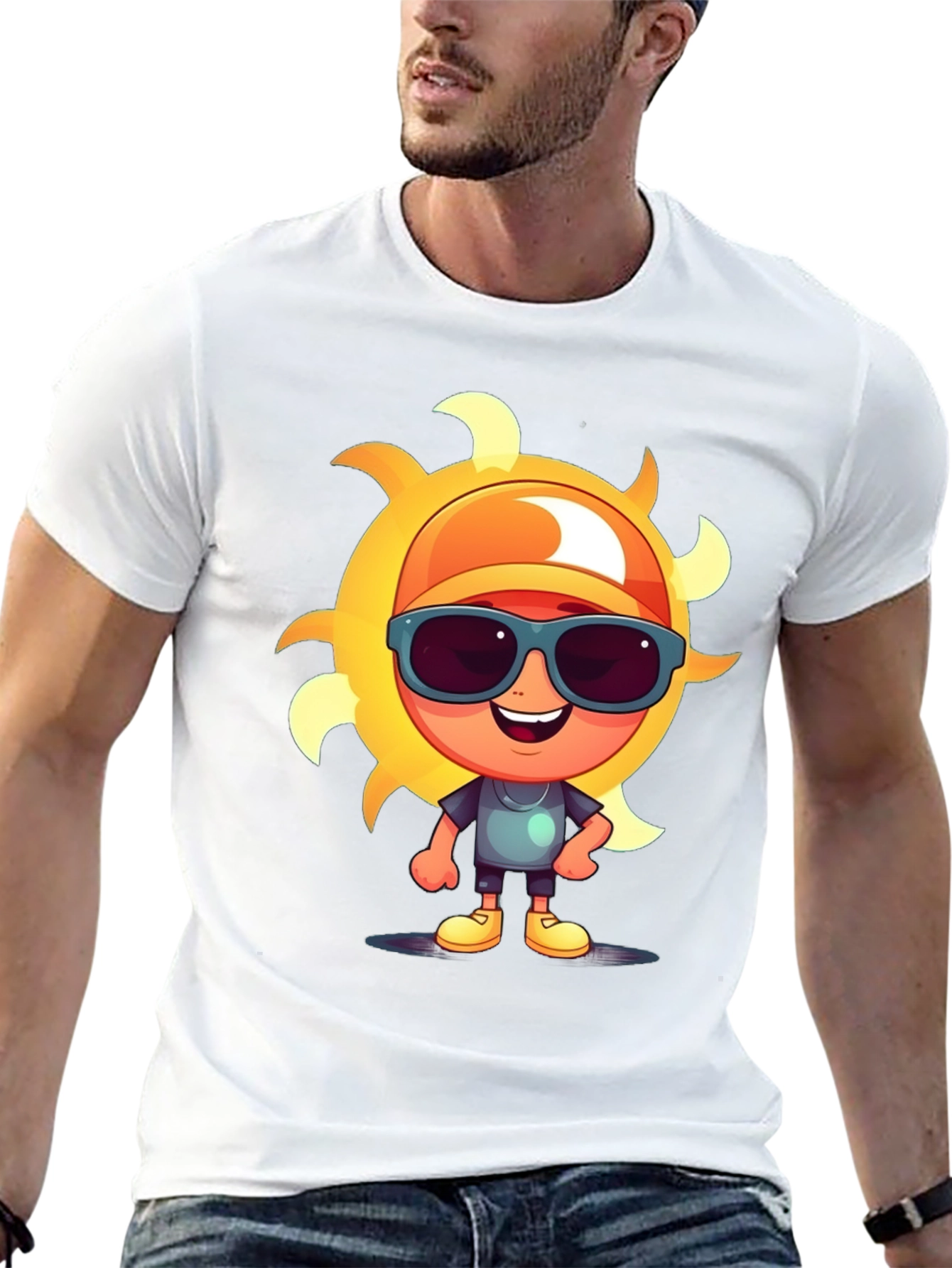 Cartoon Sun Graphic Tee