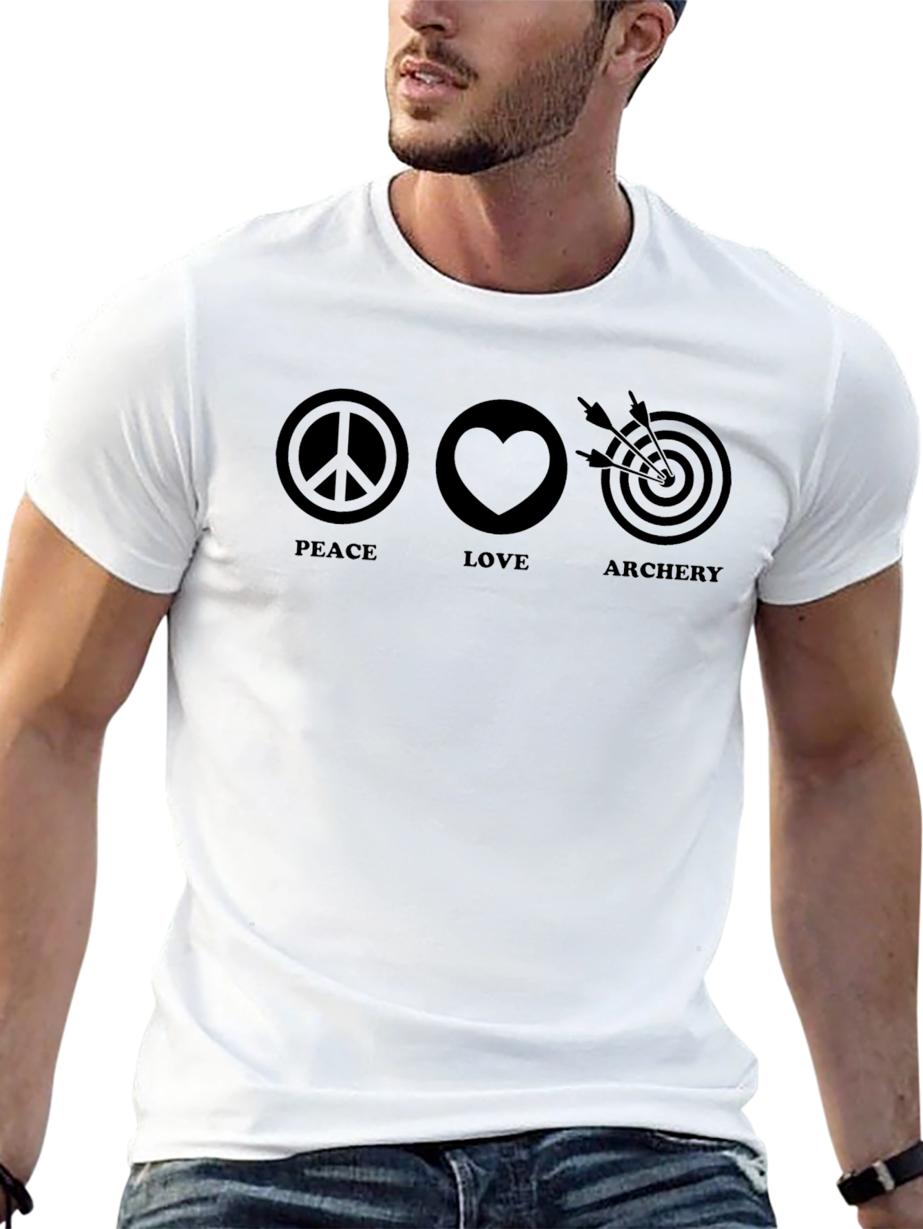 Peace Love Archery T-Shirt - Black