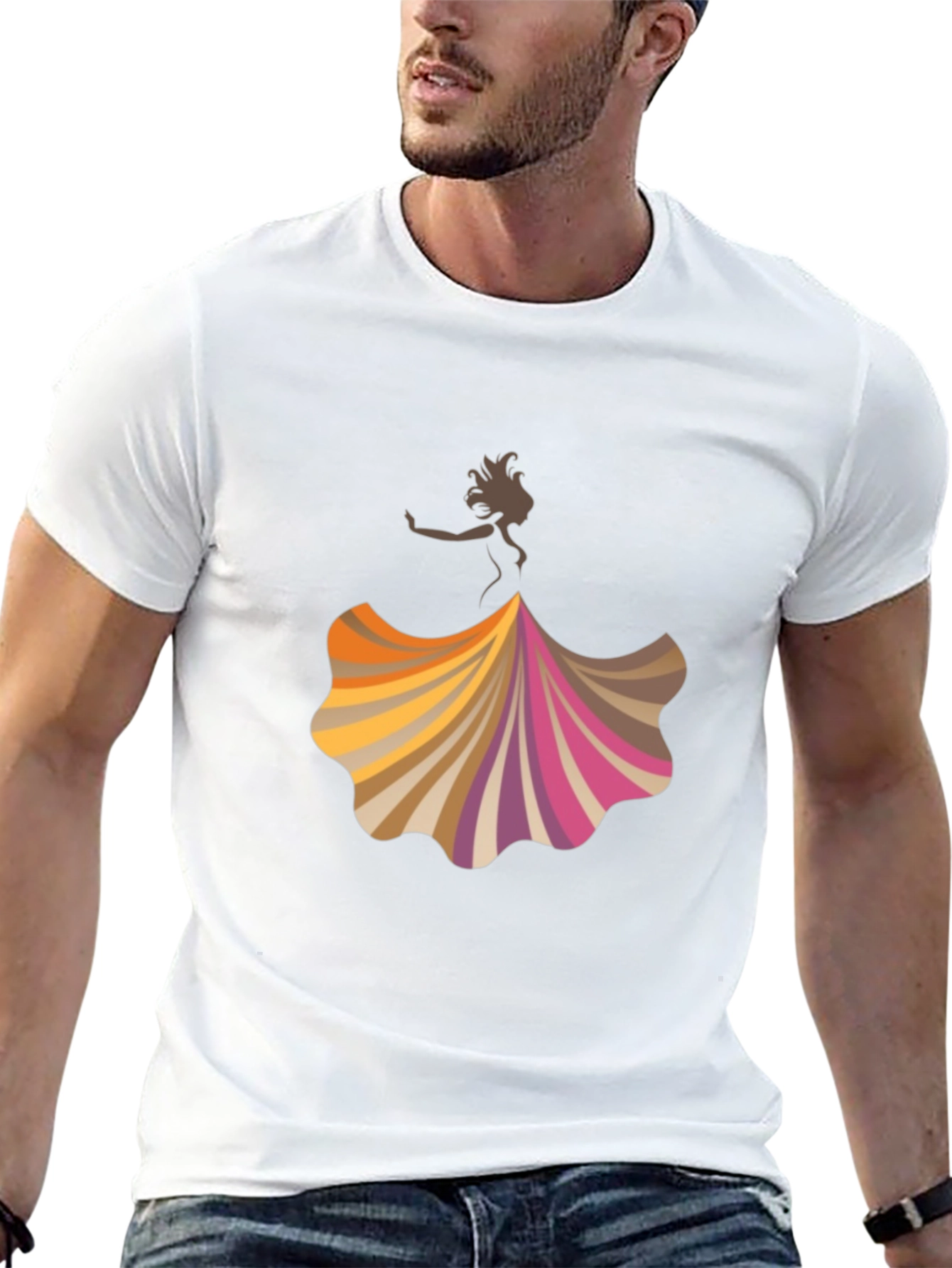 Whimsical Dancer Graphic Tee - Stylish Unisex T-Shirt