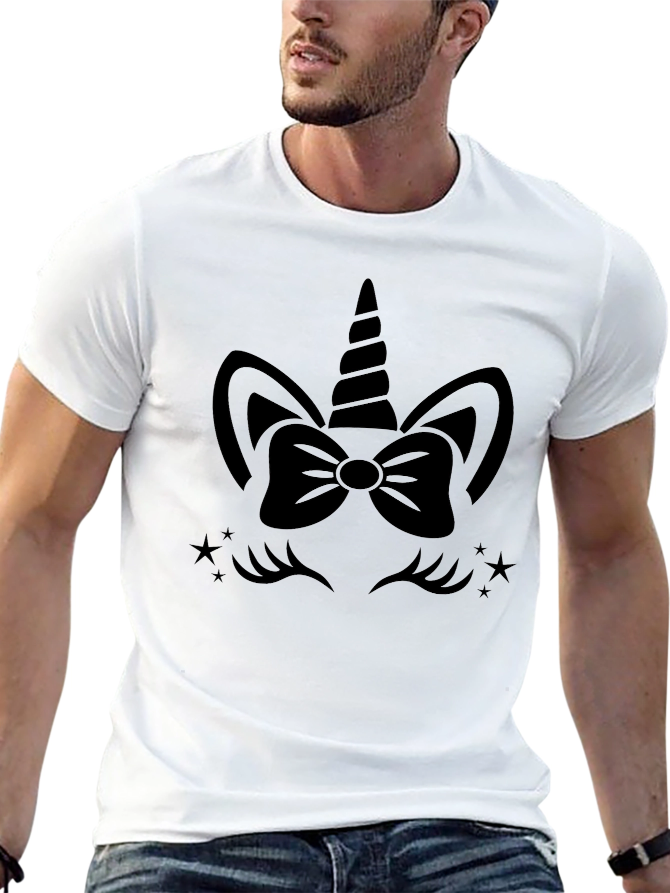 Unicorn Graphic Black T-Shirt