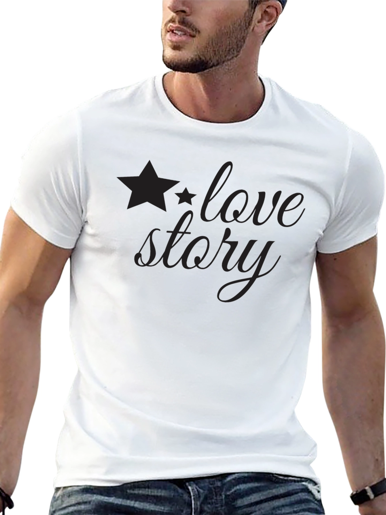 Love Story Graphic Tee - Black