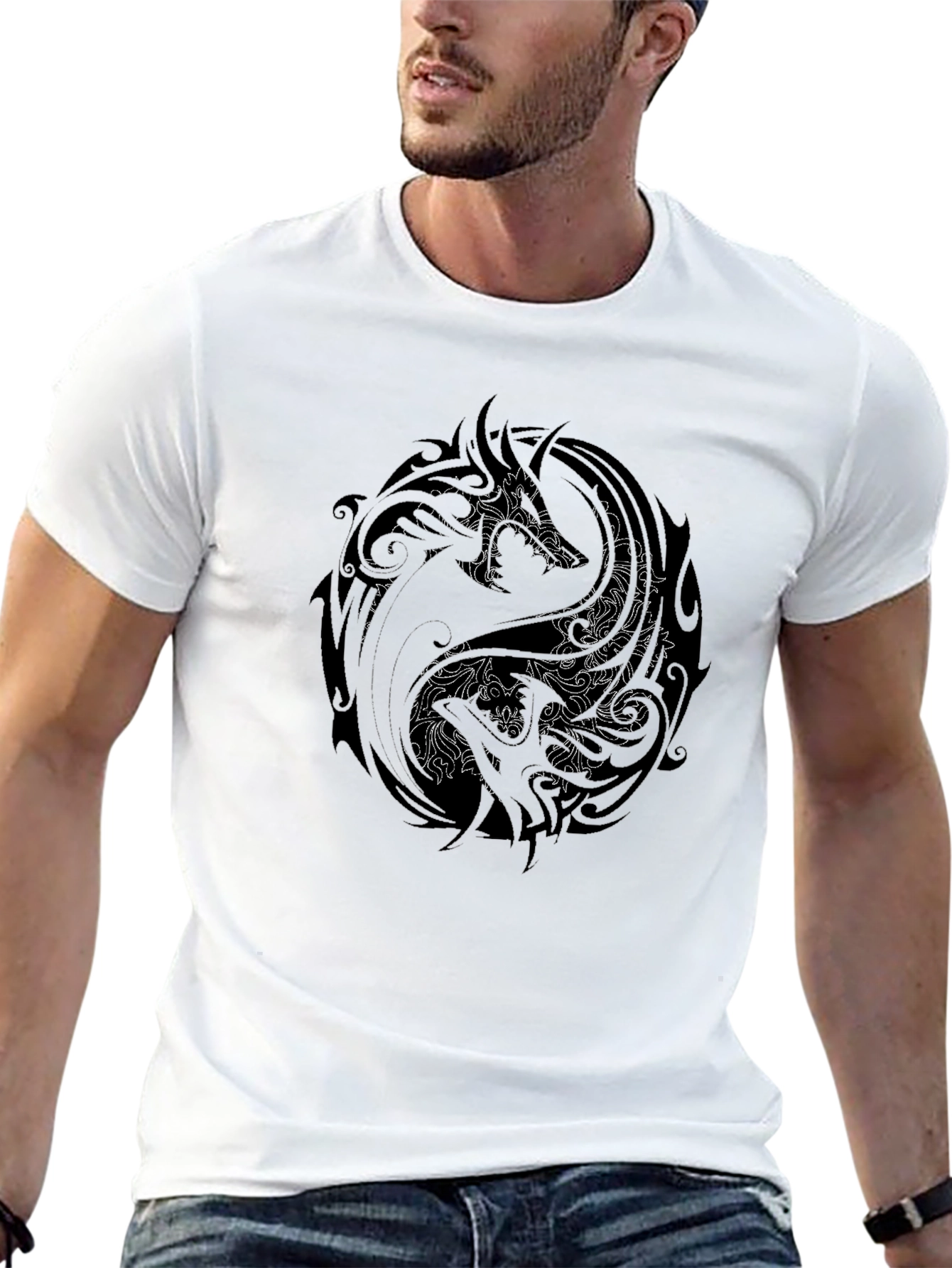 Yin Yang Dragon Graphic Tee