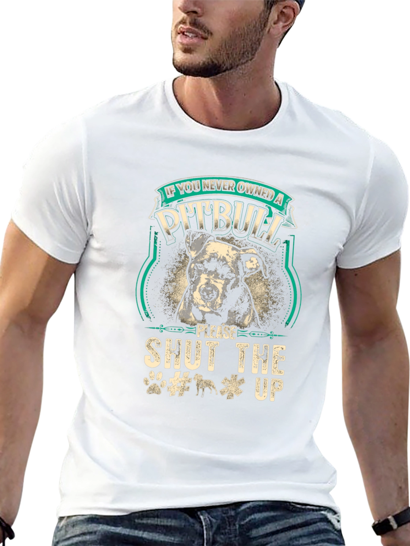 Pitbull Graphic Tee - Shut the Up
