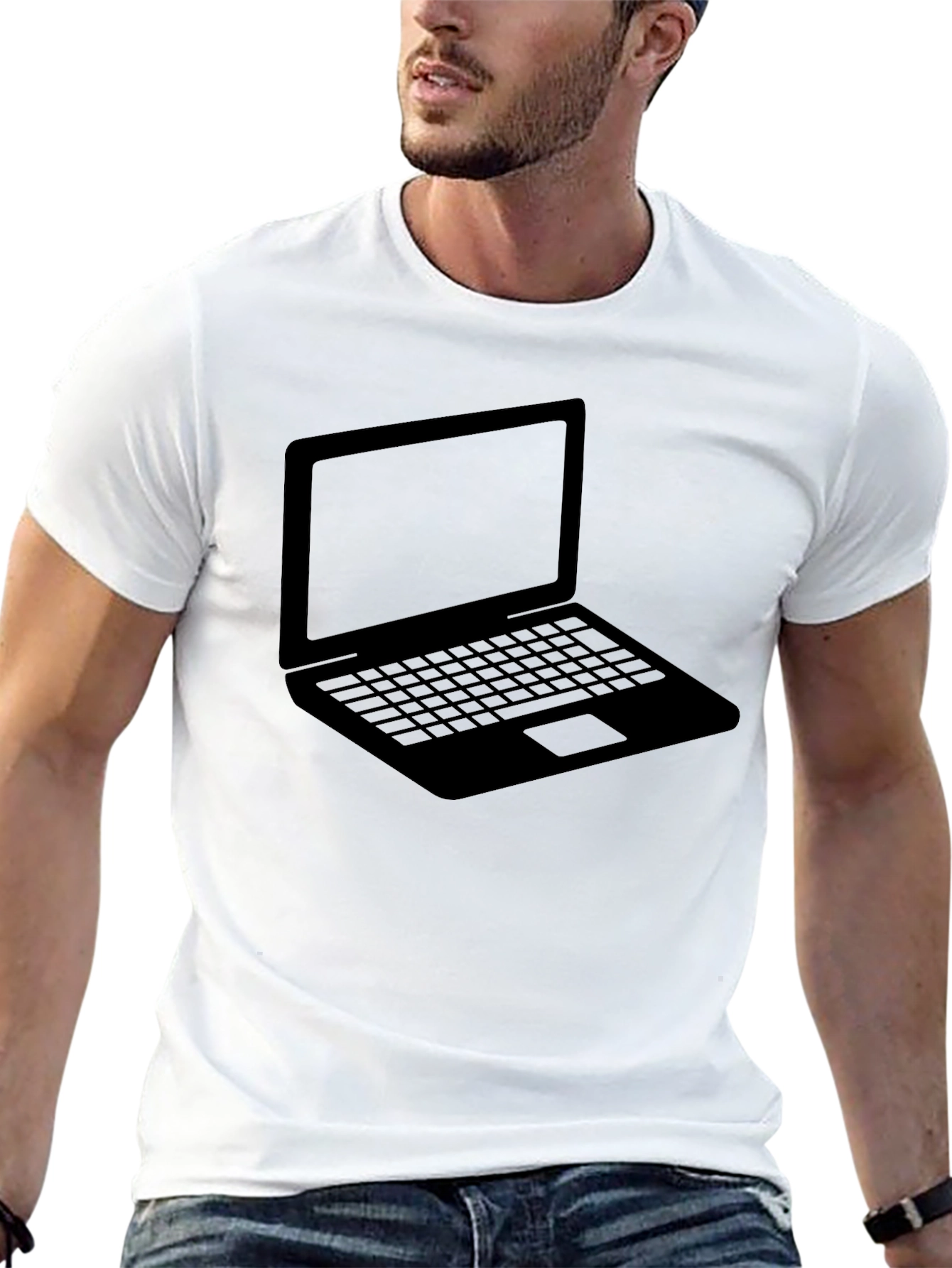 Laptop Graphic Tee - Black T-Shirt