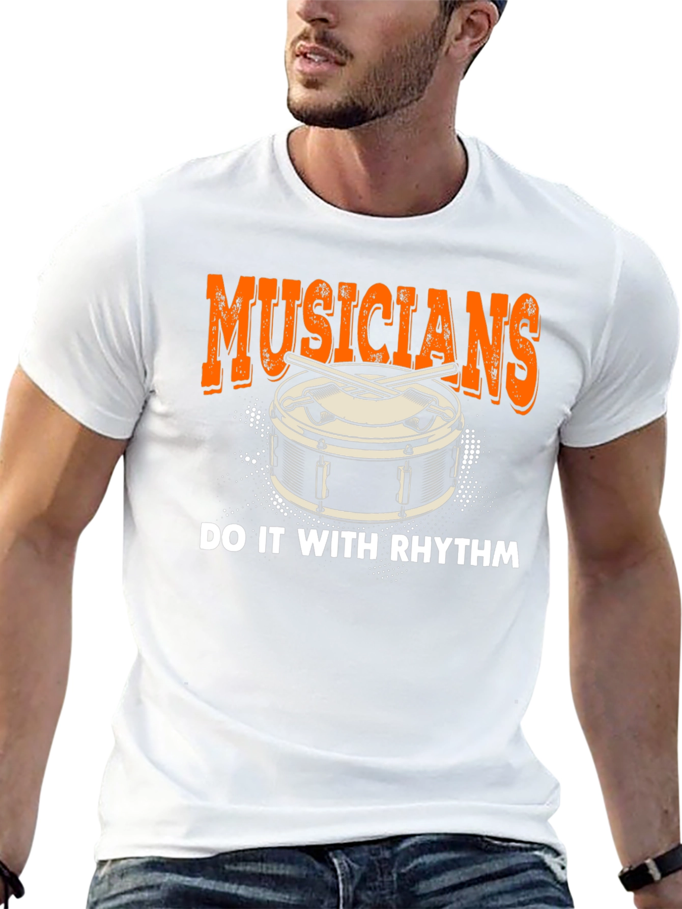 Musician Drum T-Shirt - Do It With Rhythm