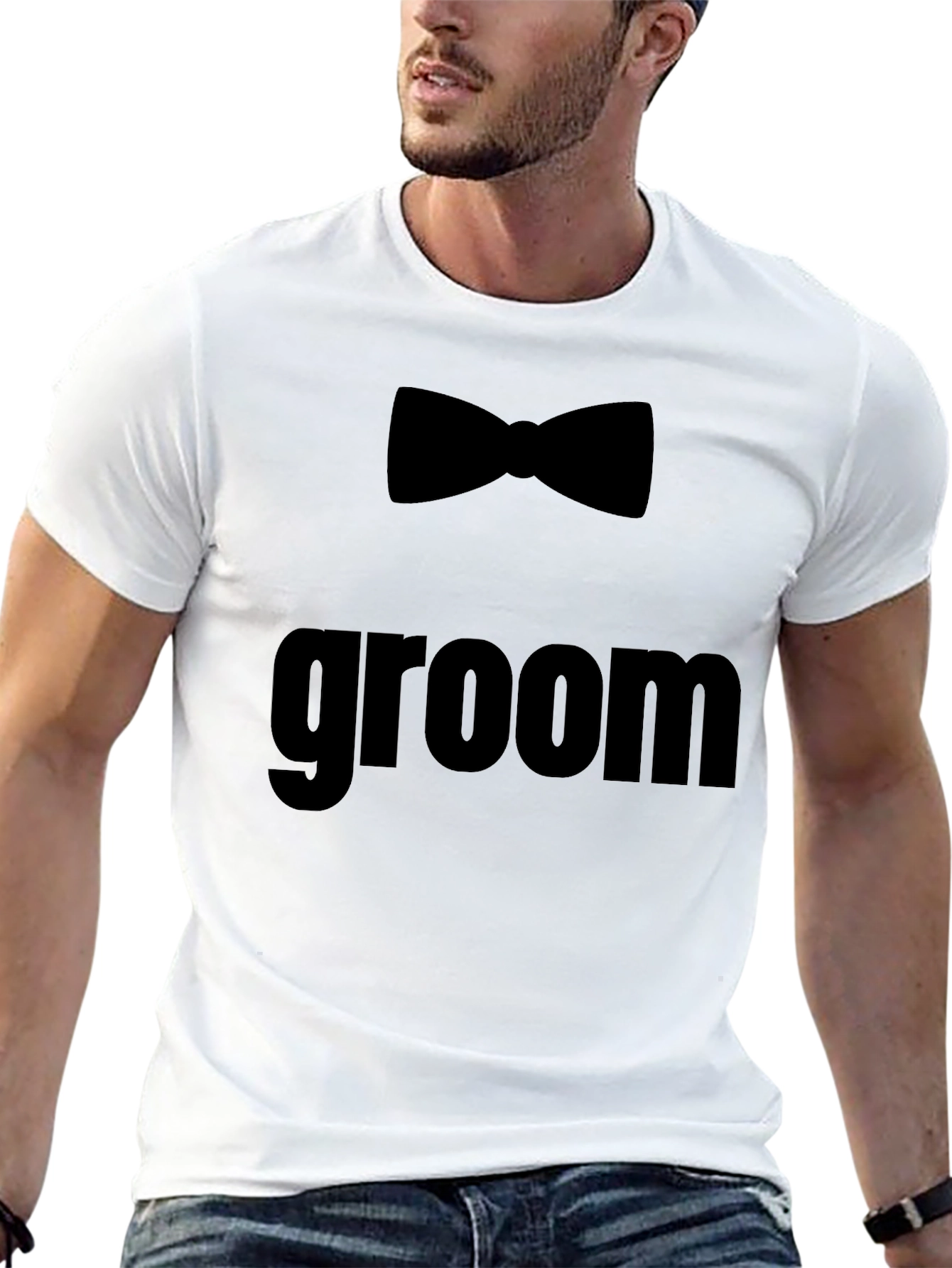 Groom Bow Tie T-Shirt - Wedding Party Tee