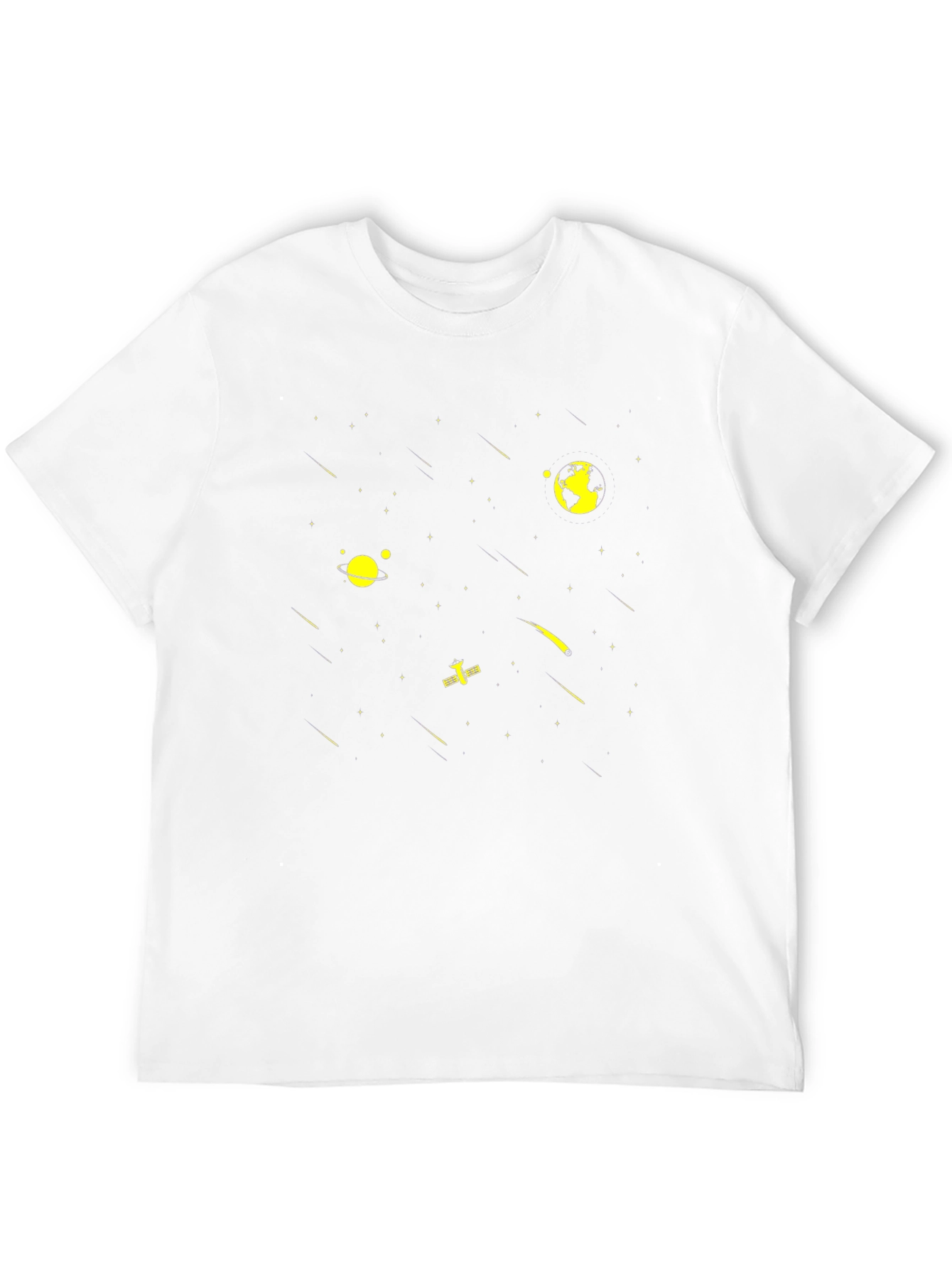 Space Galaxy Print Black T-Shirt