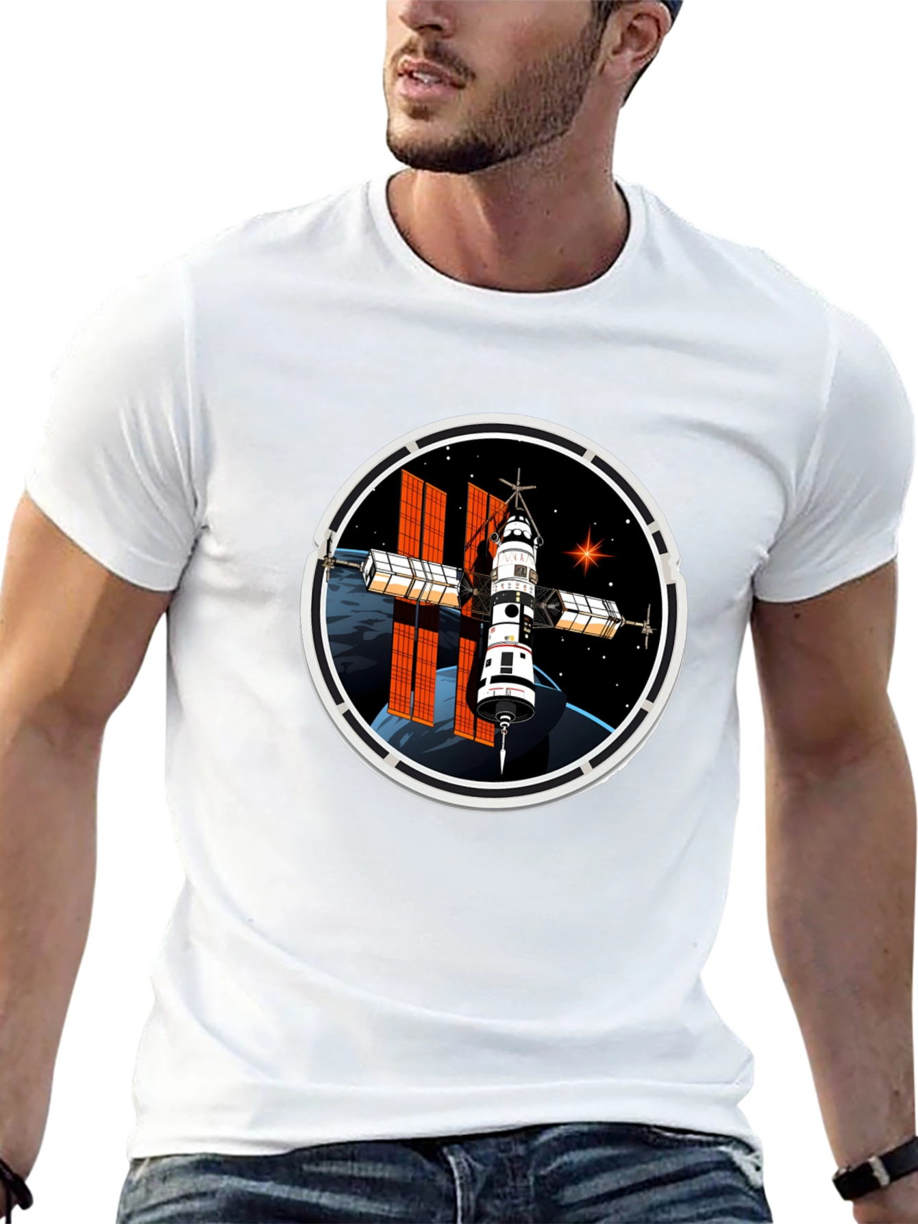 Space Station Graphic T-Shirt