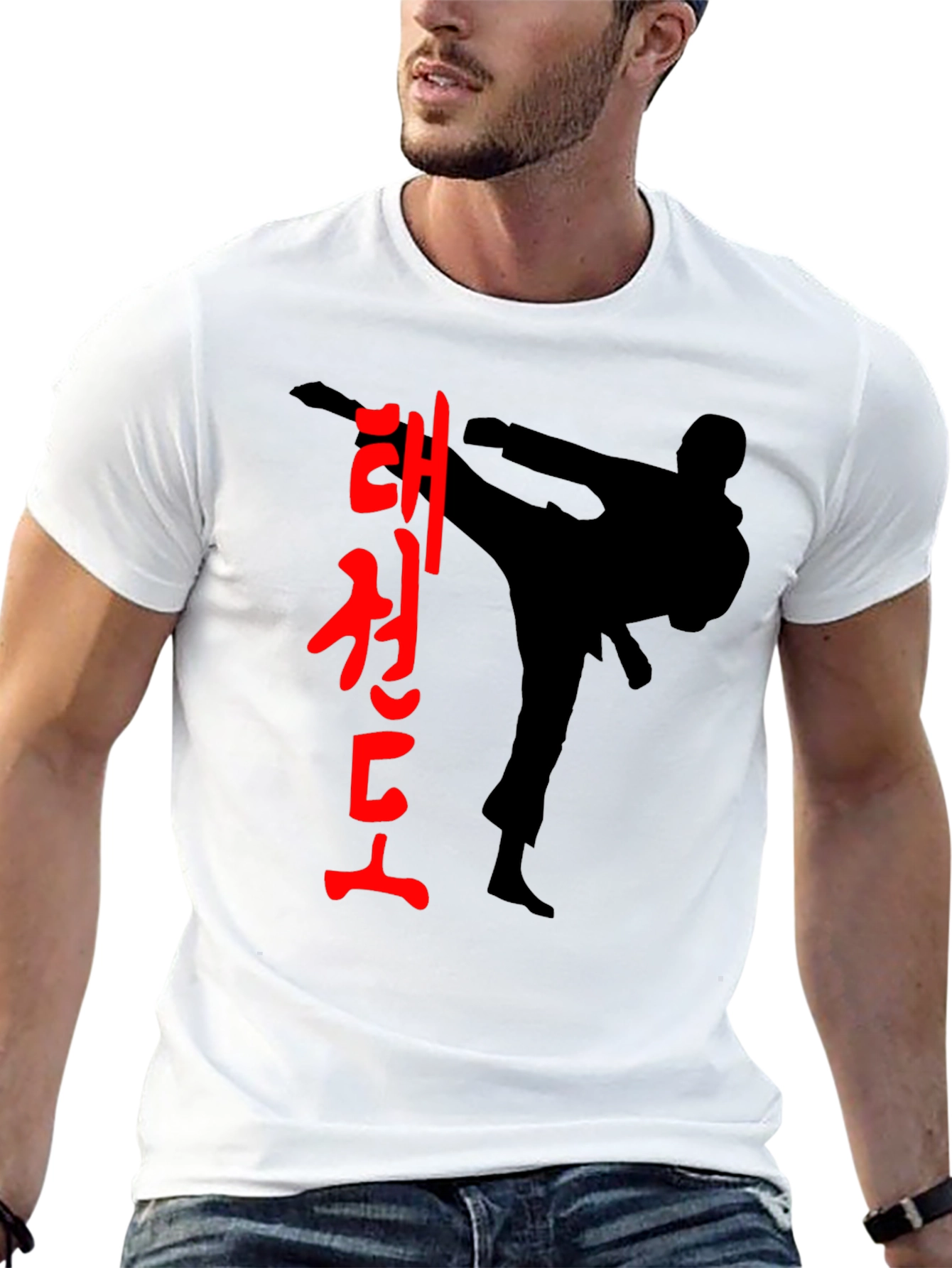 Taekwondo T-Shirt - Martial Arts Silhouette