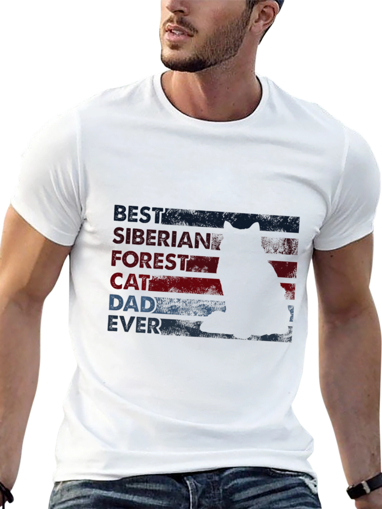 Siberian Forest Cat Dad Ever T-Shirt