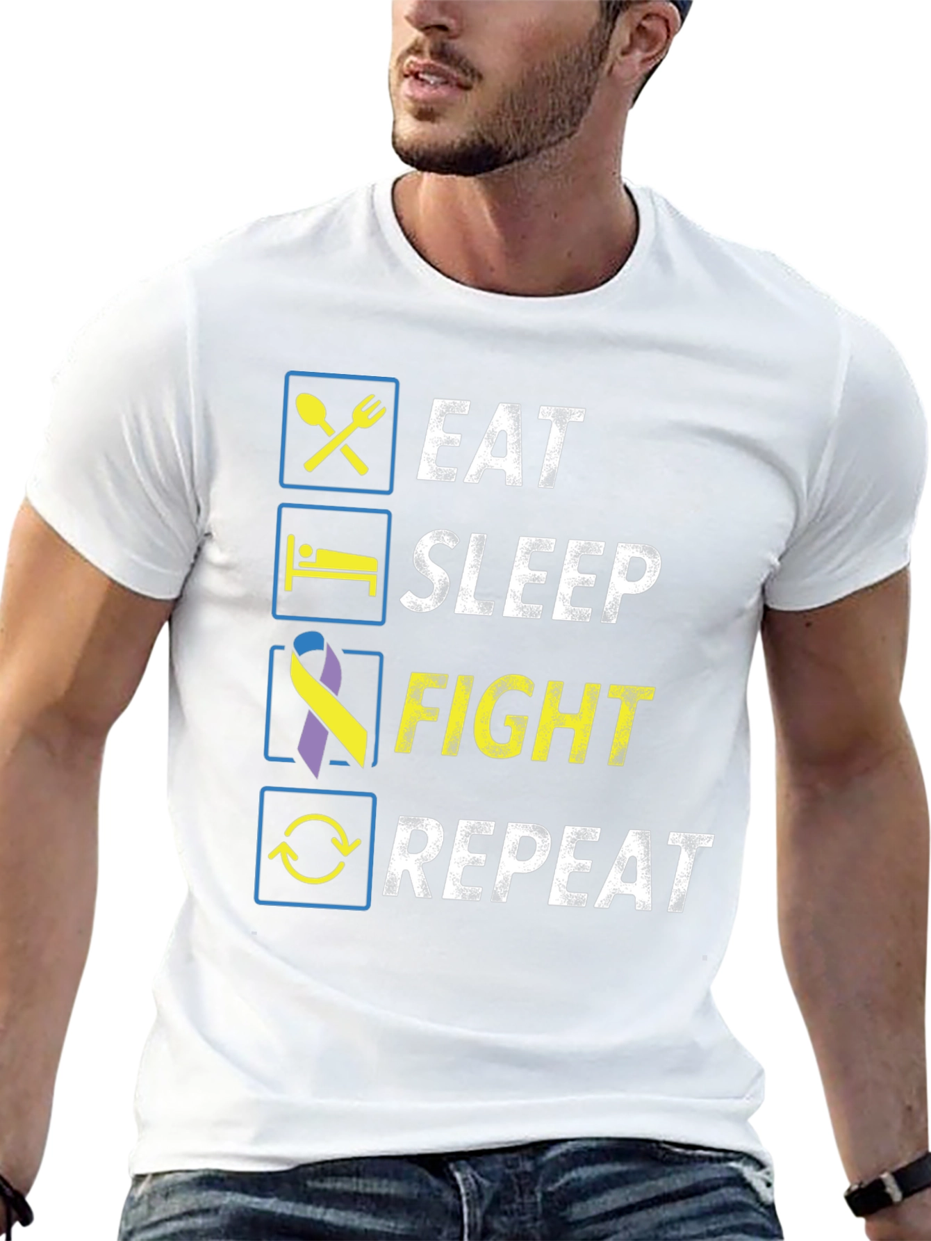 Eat Sleep Fight Repeat T-Shirt