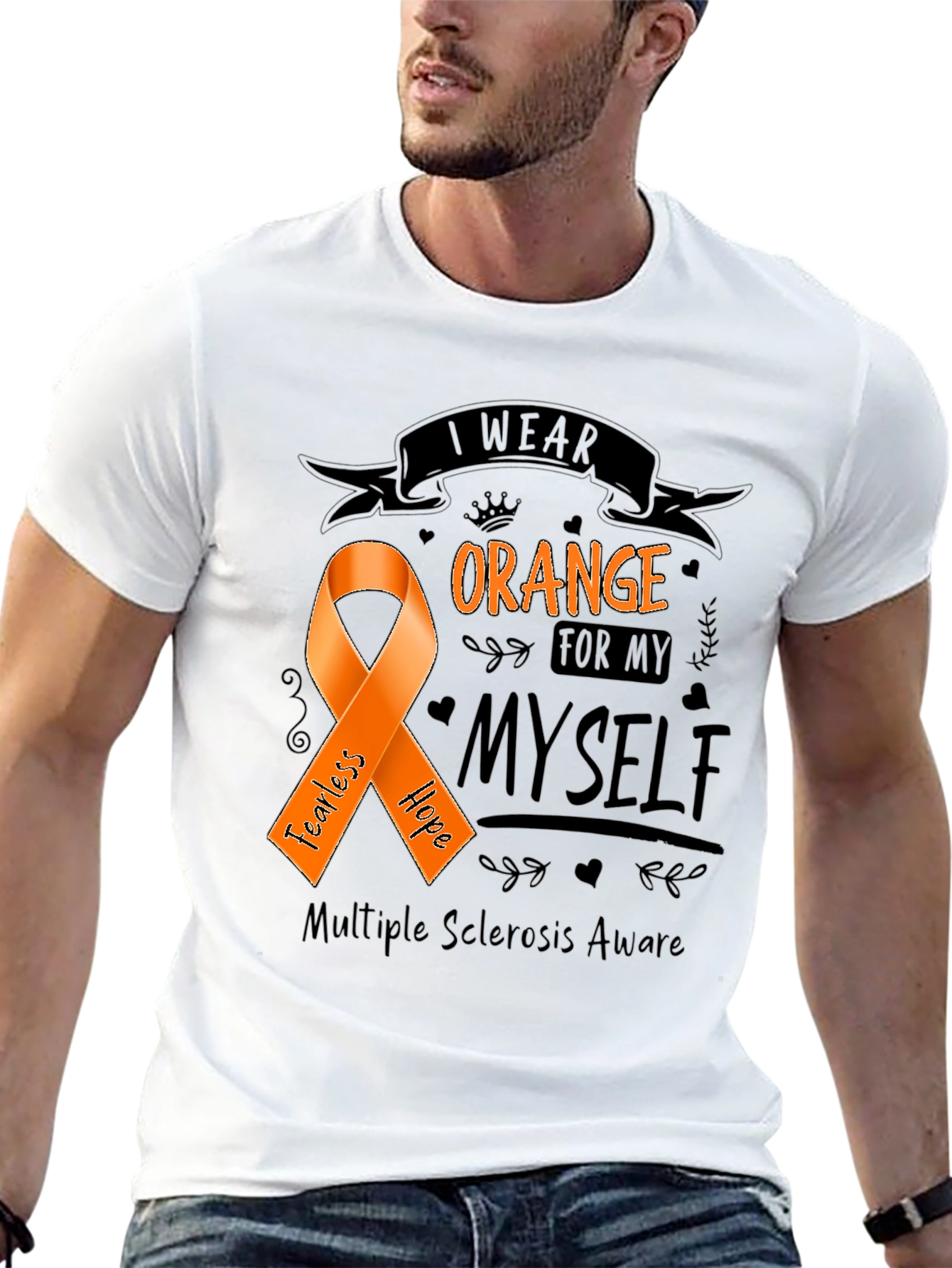 Orange Awareness Ribbon T-Shirt