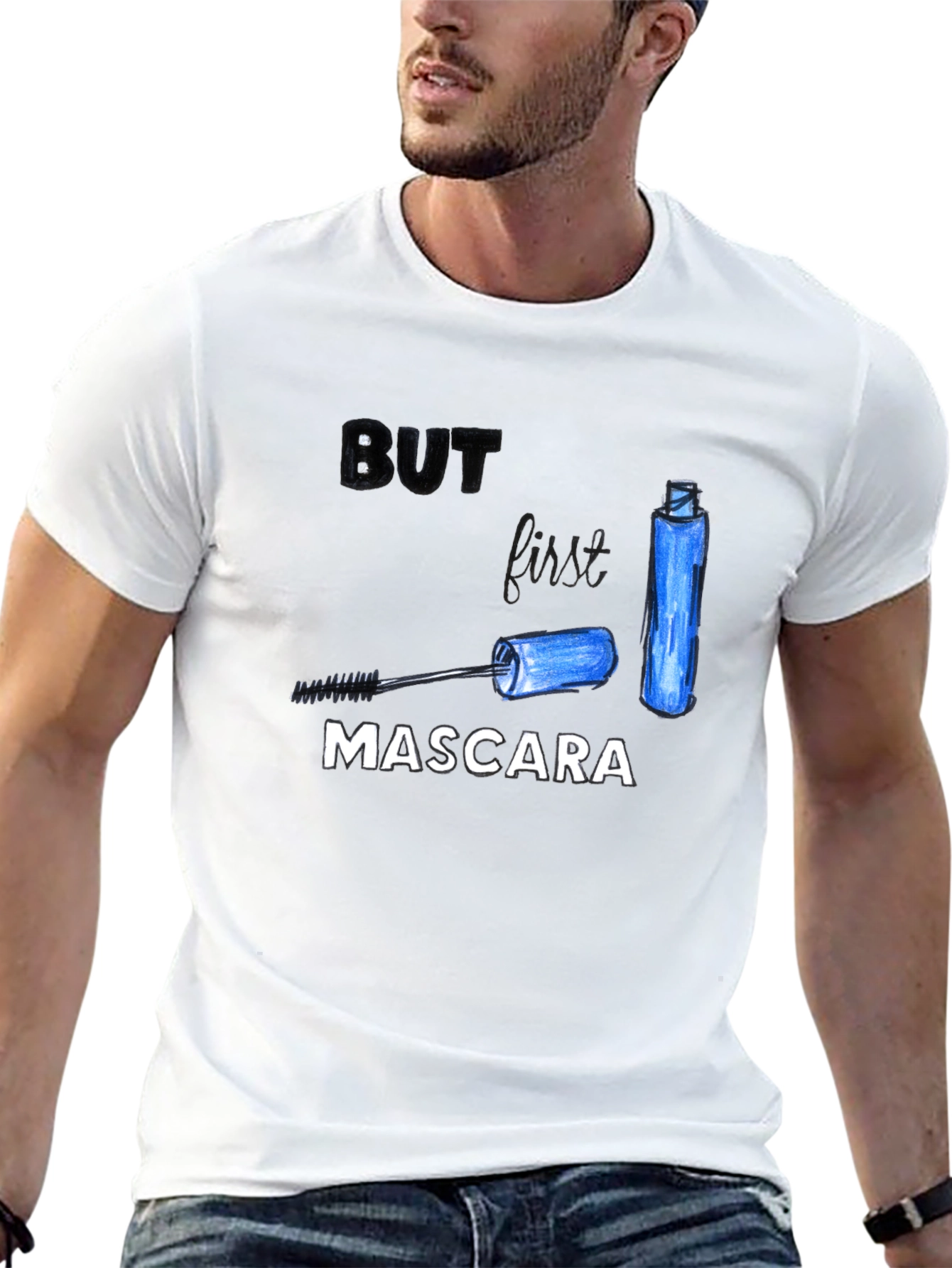 But First Mascara T-Shirt - Black Cotton Tee