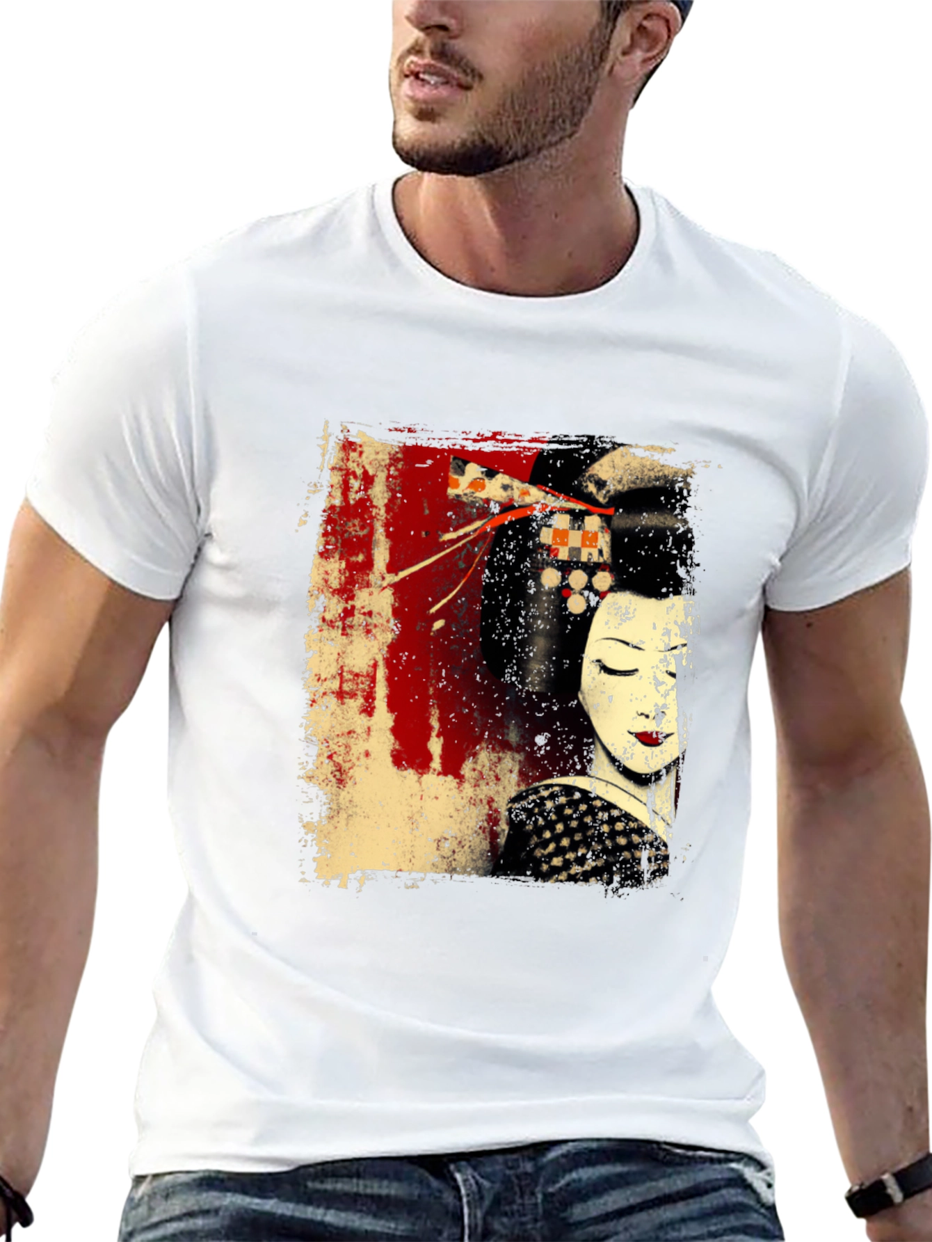 Geisha Graphic Black T-Shirt