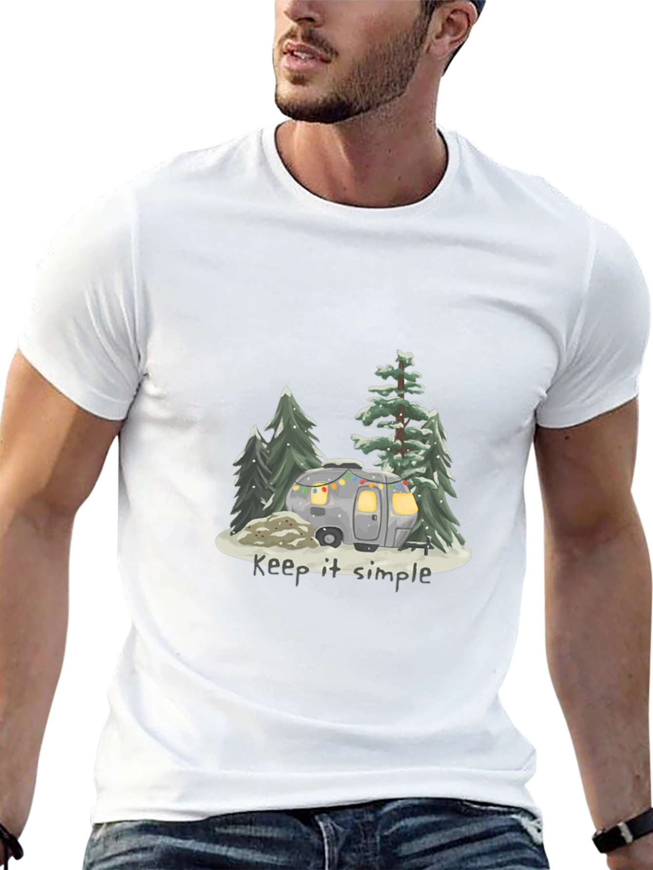 Keep It Simple Camping T-Shirt - Black