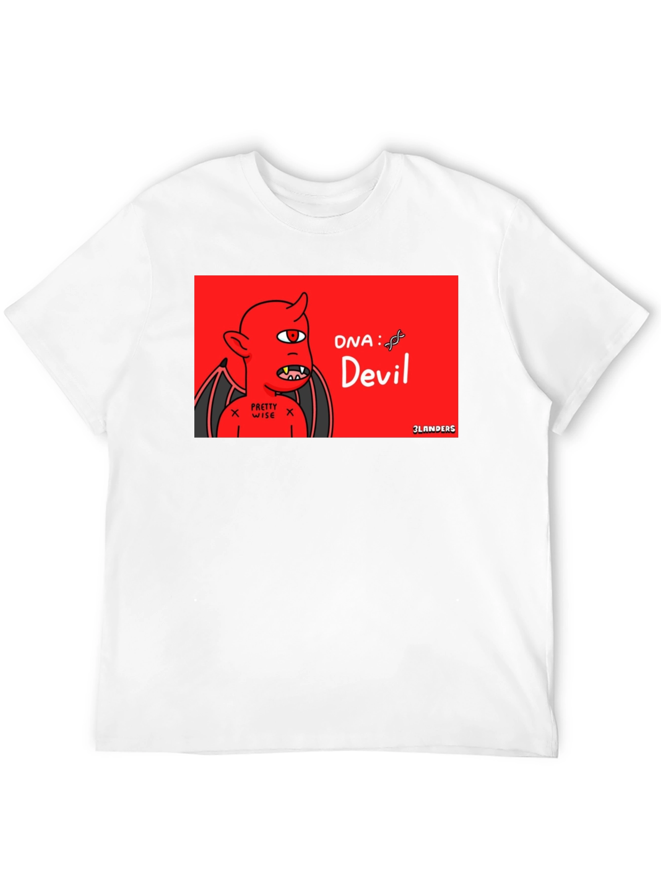 DNA Devil T-Shirt - Red Cartoon Graphic Tee