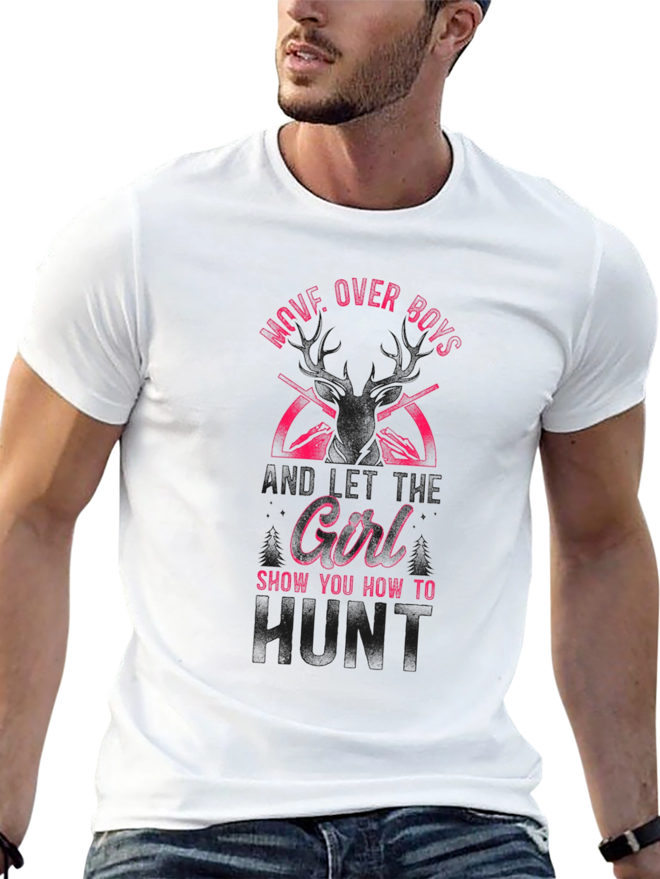 Move Over Boys Hunting Girl T-Shirt