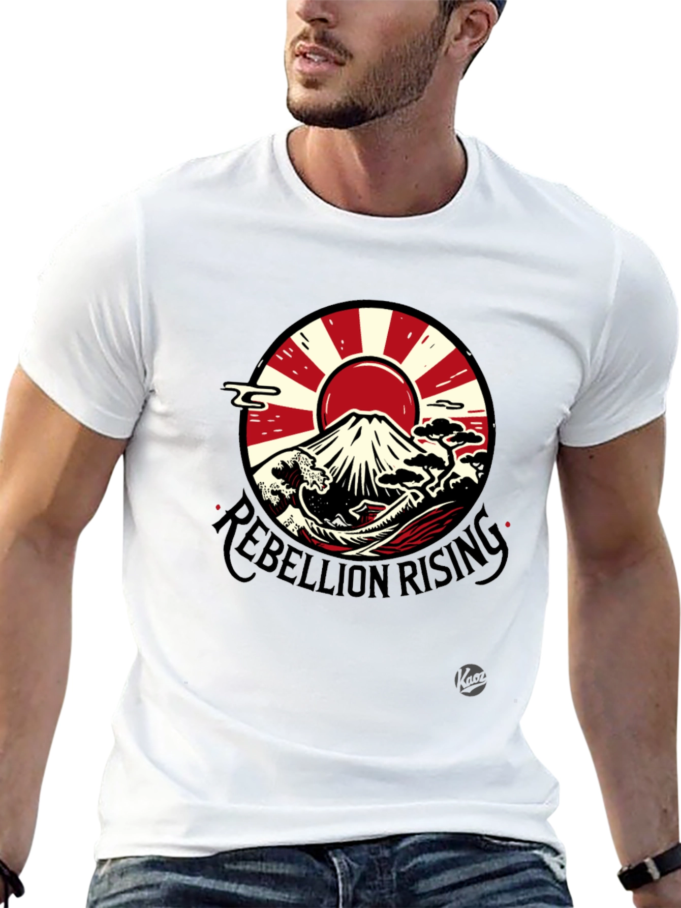 Rebellion Rising Graphic Tee - Japanese Mount Fuji Design