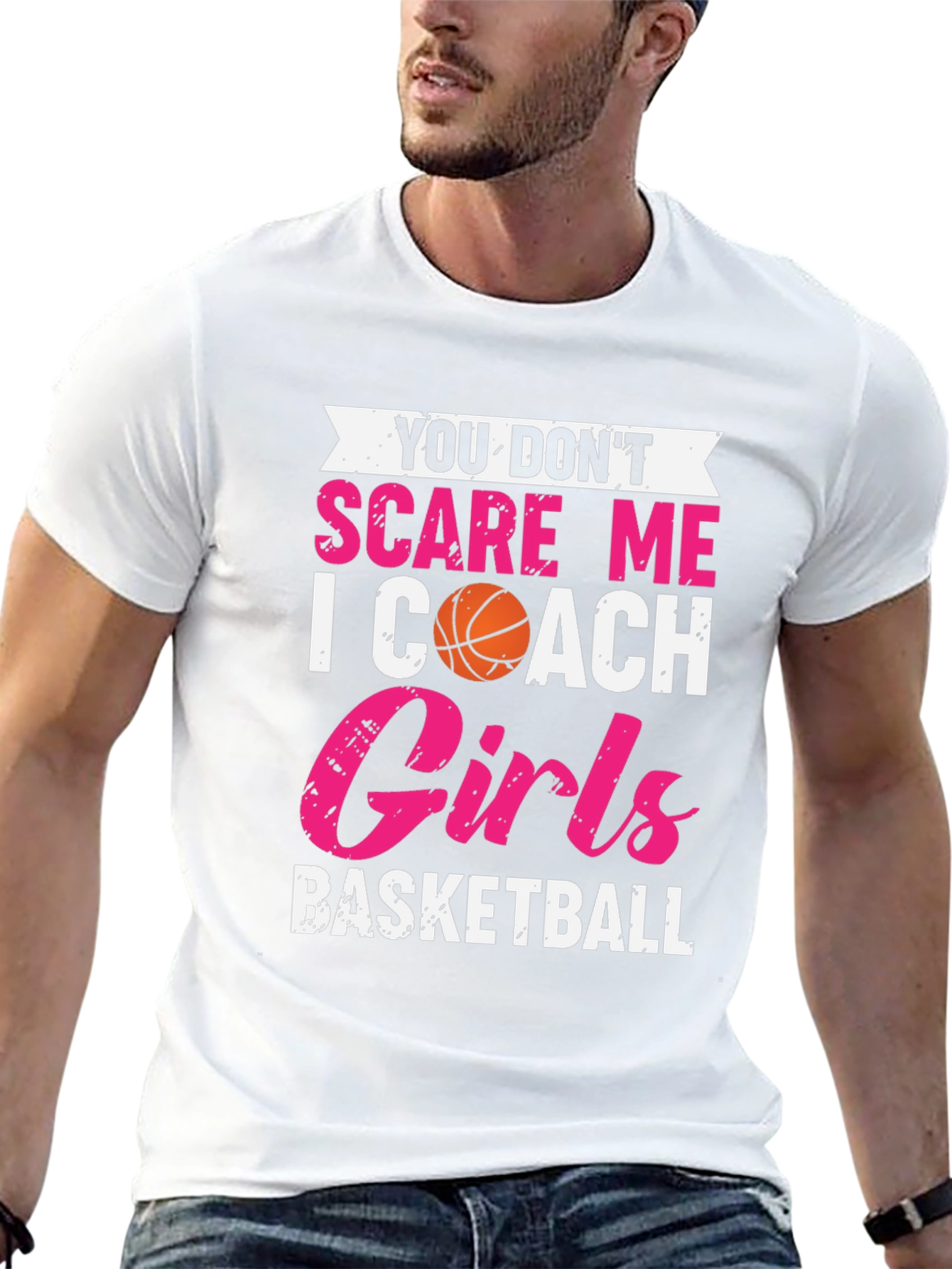 Girls Basketball Coach Graphic T-Shirt