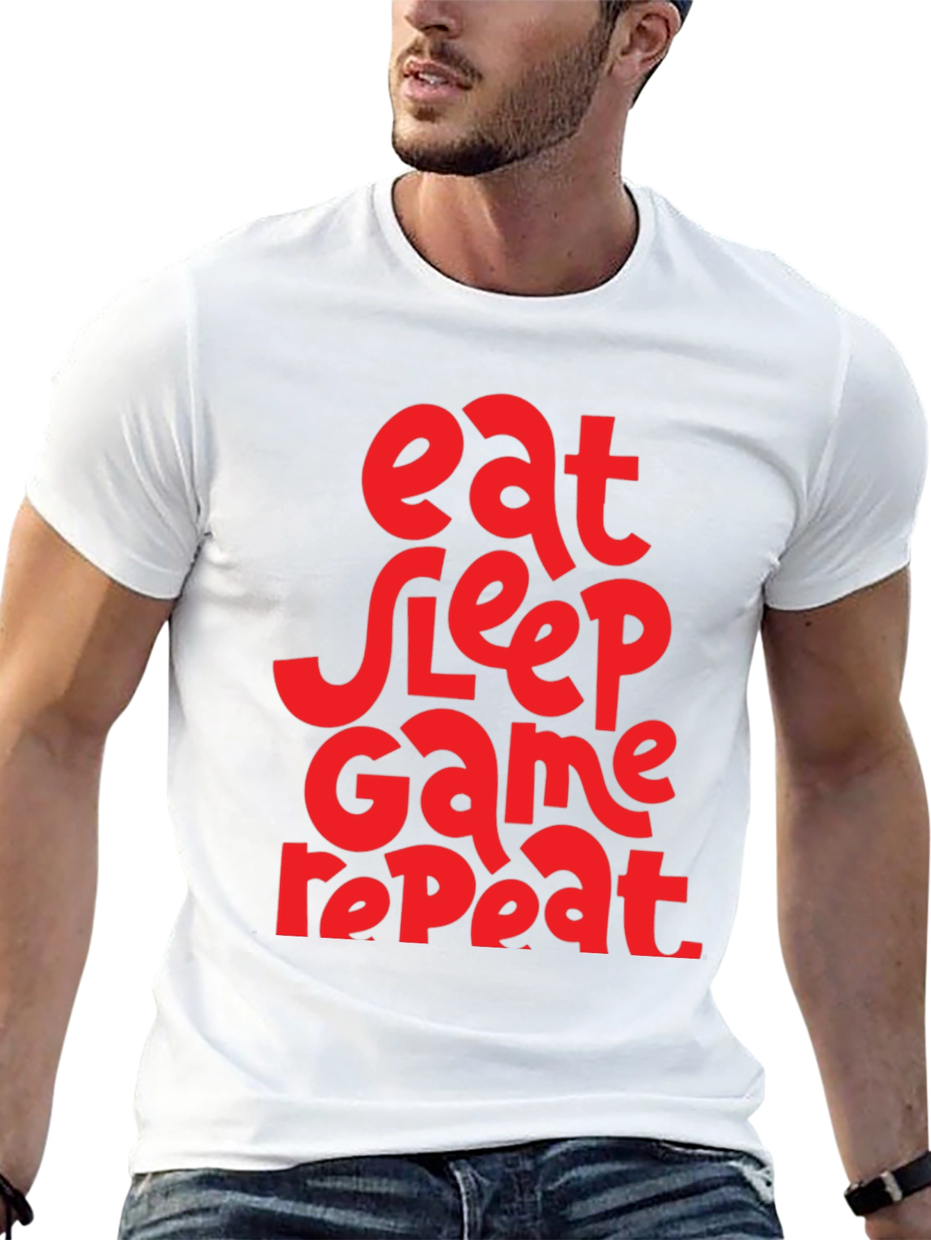 Eat Sleep Game Repeat T-Shirt - Gamer Life