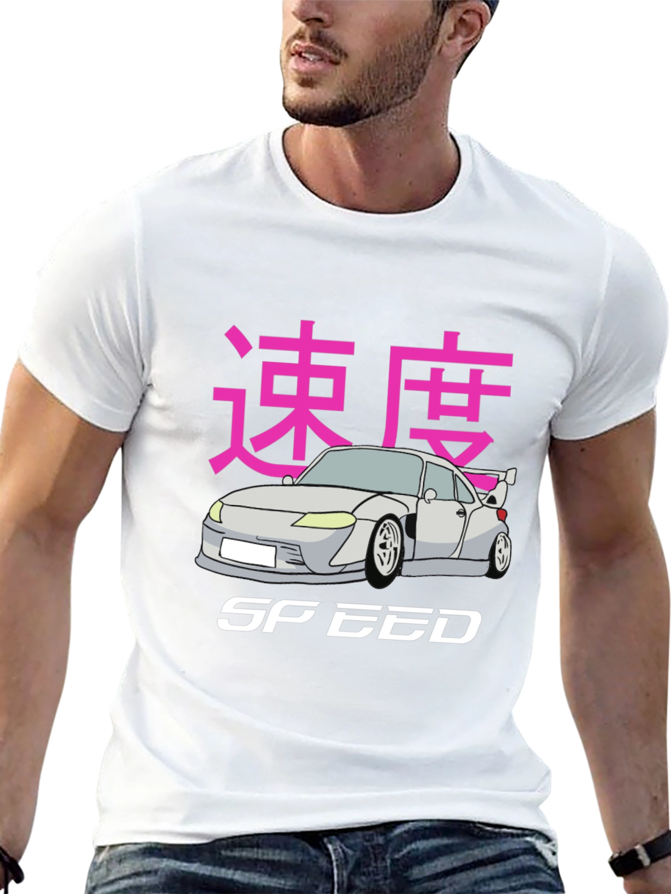 Japanese Speed Car Graphic T-Shirt