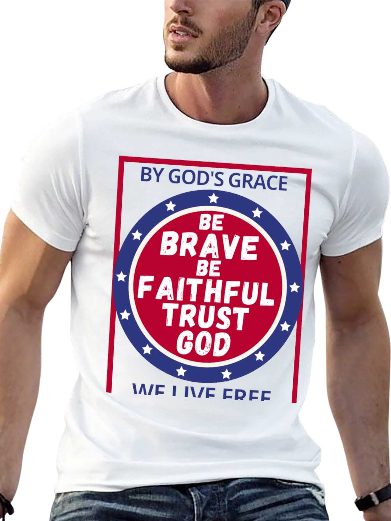 Faithful God Graphic Tee - Patriotic T-Shirt