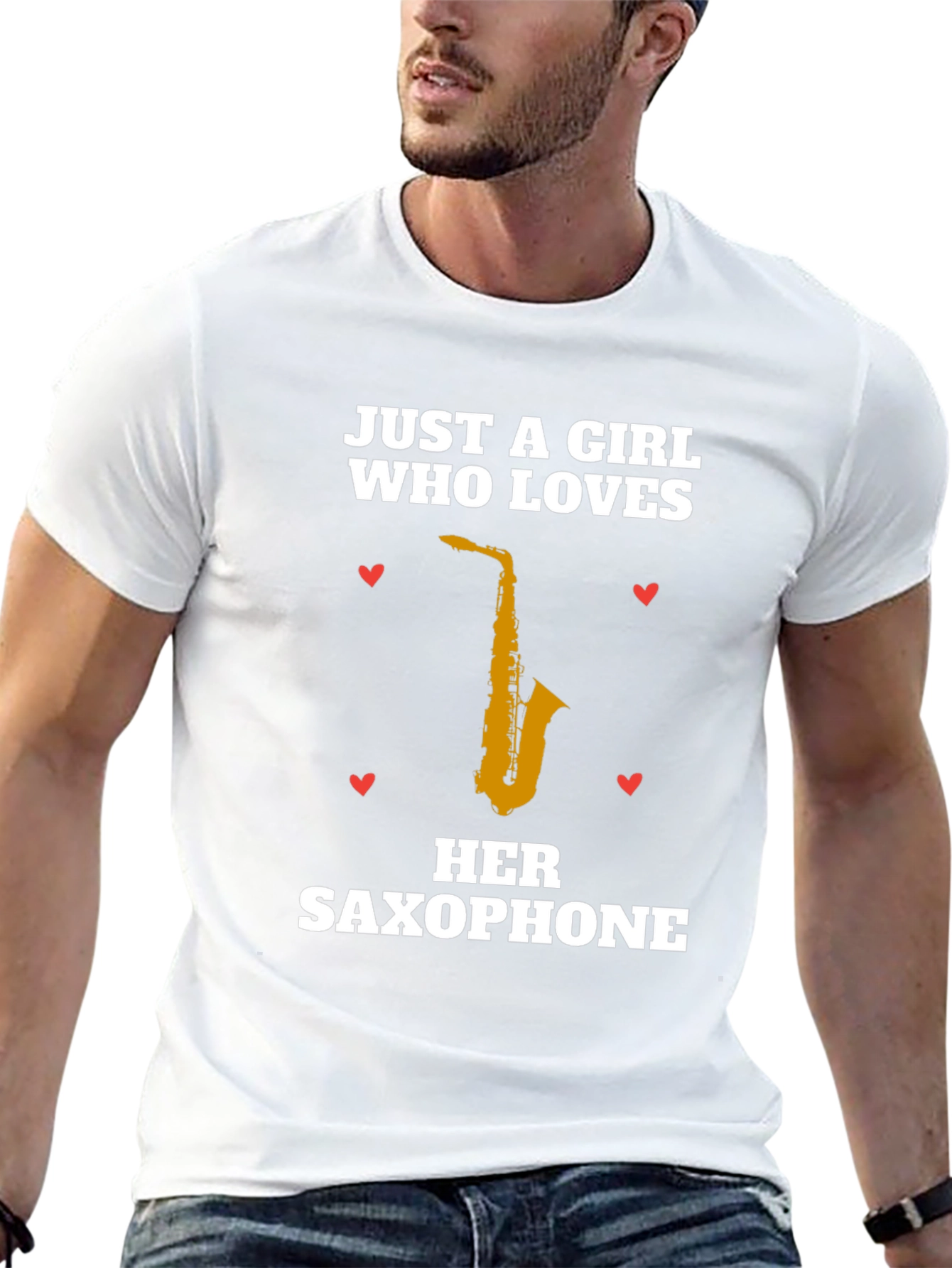 Just A Girl Who Loves Her Saxophone T-Shirt