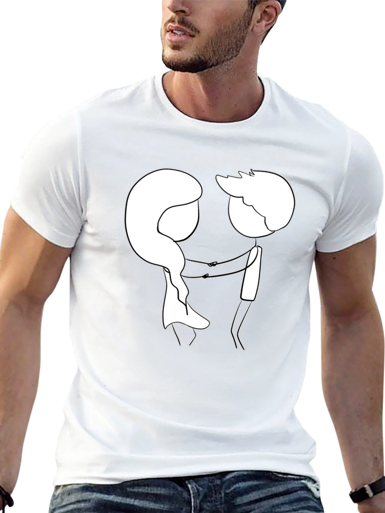Sketchy Love Tee - Black Graphic T-Shirt