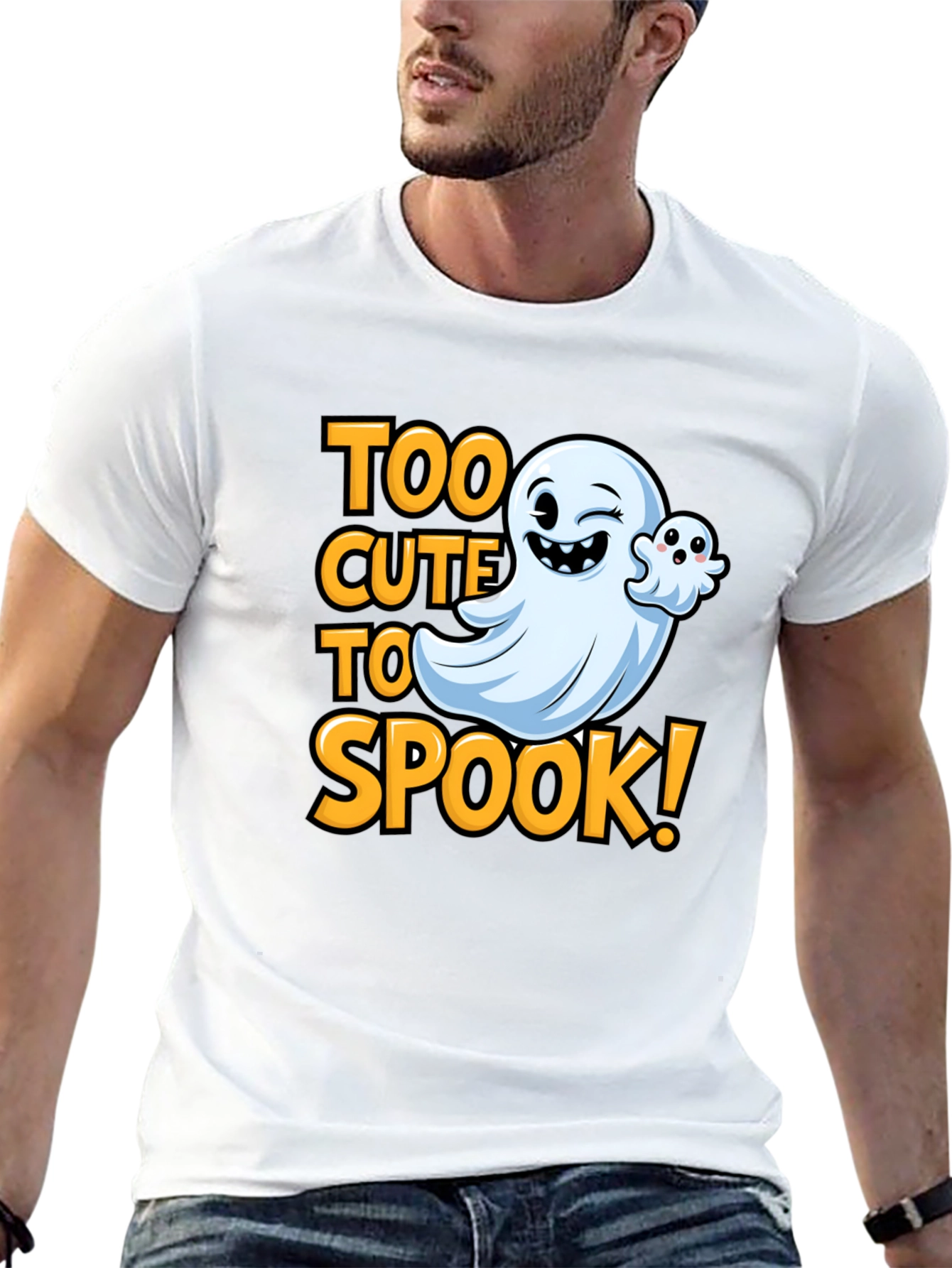 Cute Ghost Halloween Graphic T-Shirt