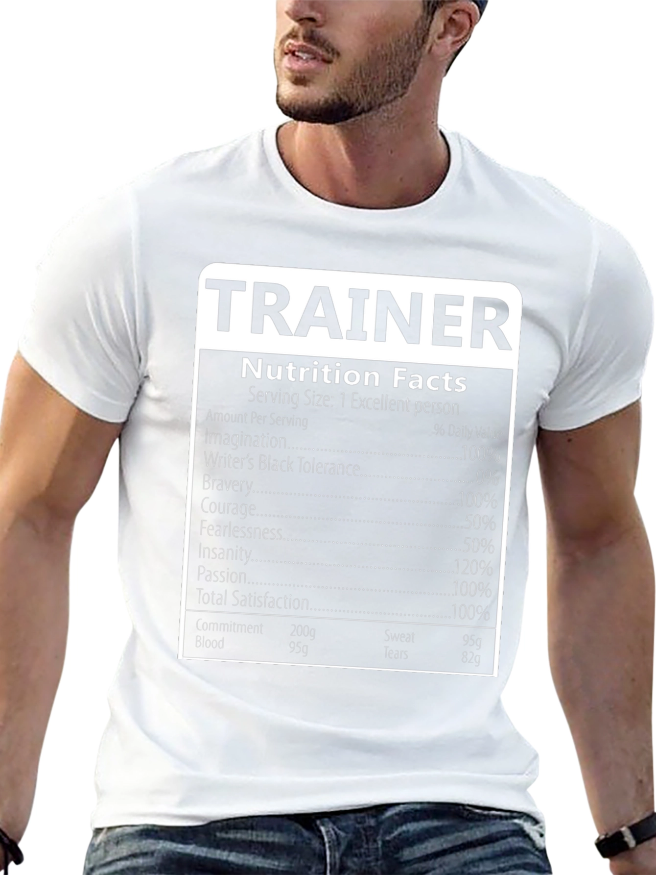 Trainer Nutrition Facts Graphic Tee