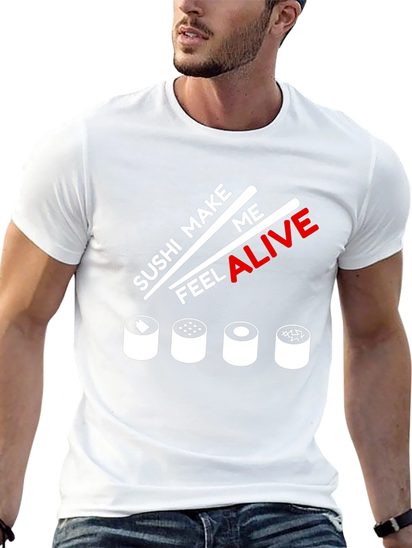 Sushi Make Me Feel Alive Graphic T-Shirt