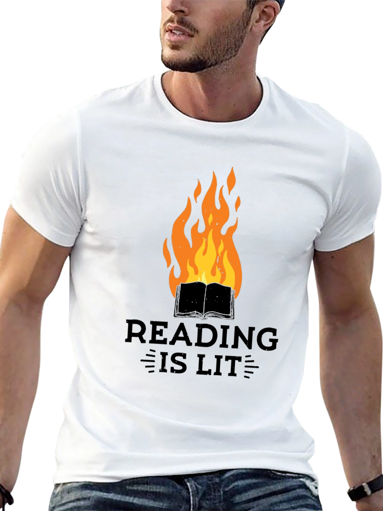 Reading Is Lit Graphic Tee - Book Lover T-Shirt