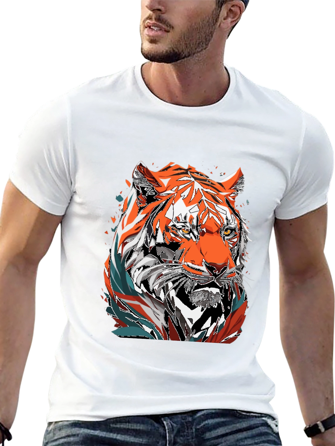 Tiger Graphic Tee - Mens Black T-Shirt