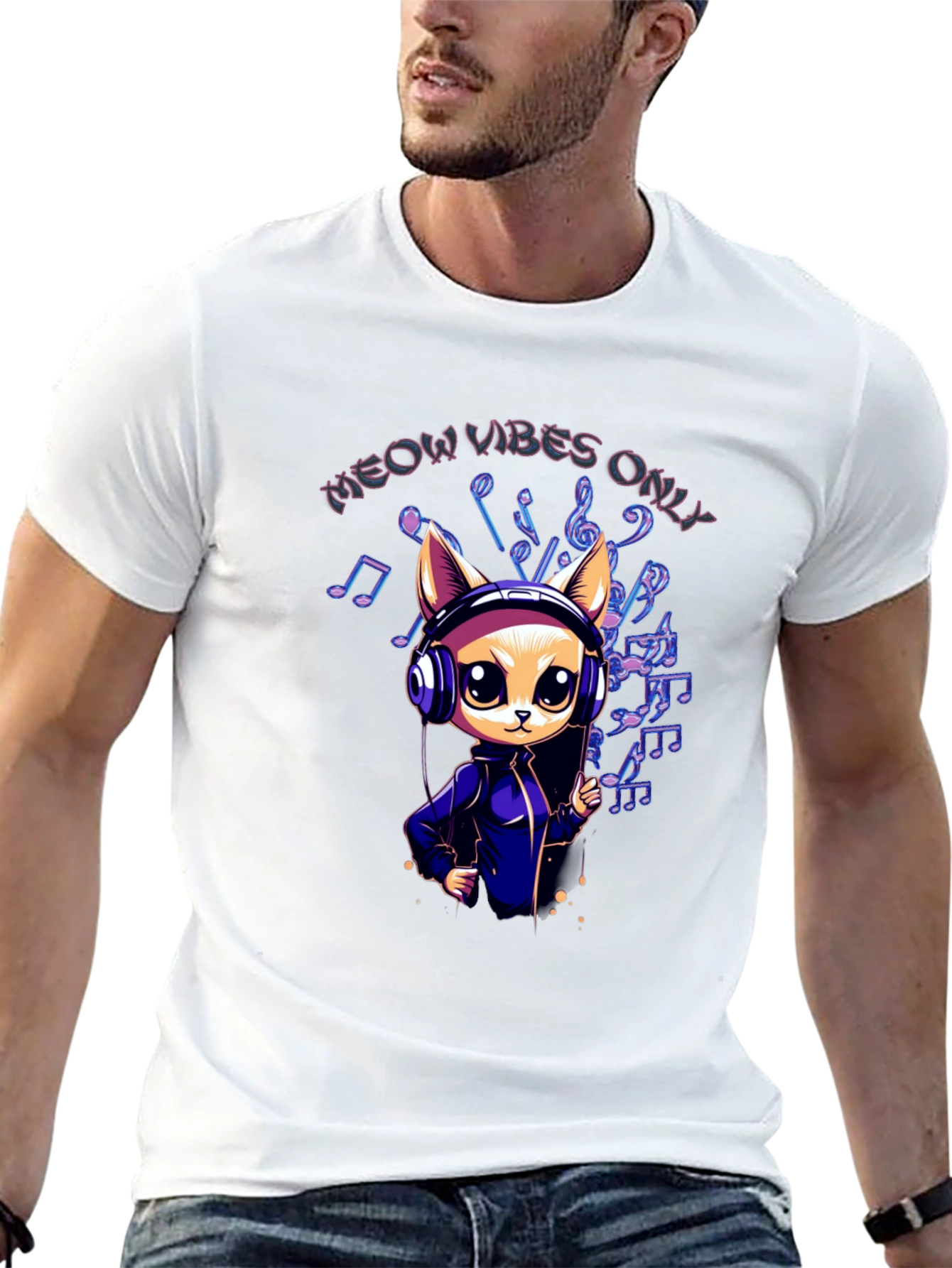 Meow Vibes Only Graphic Tee