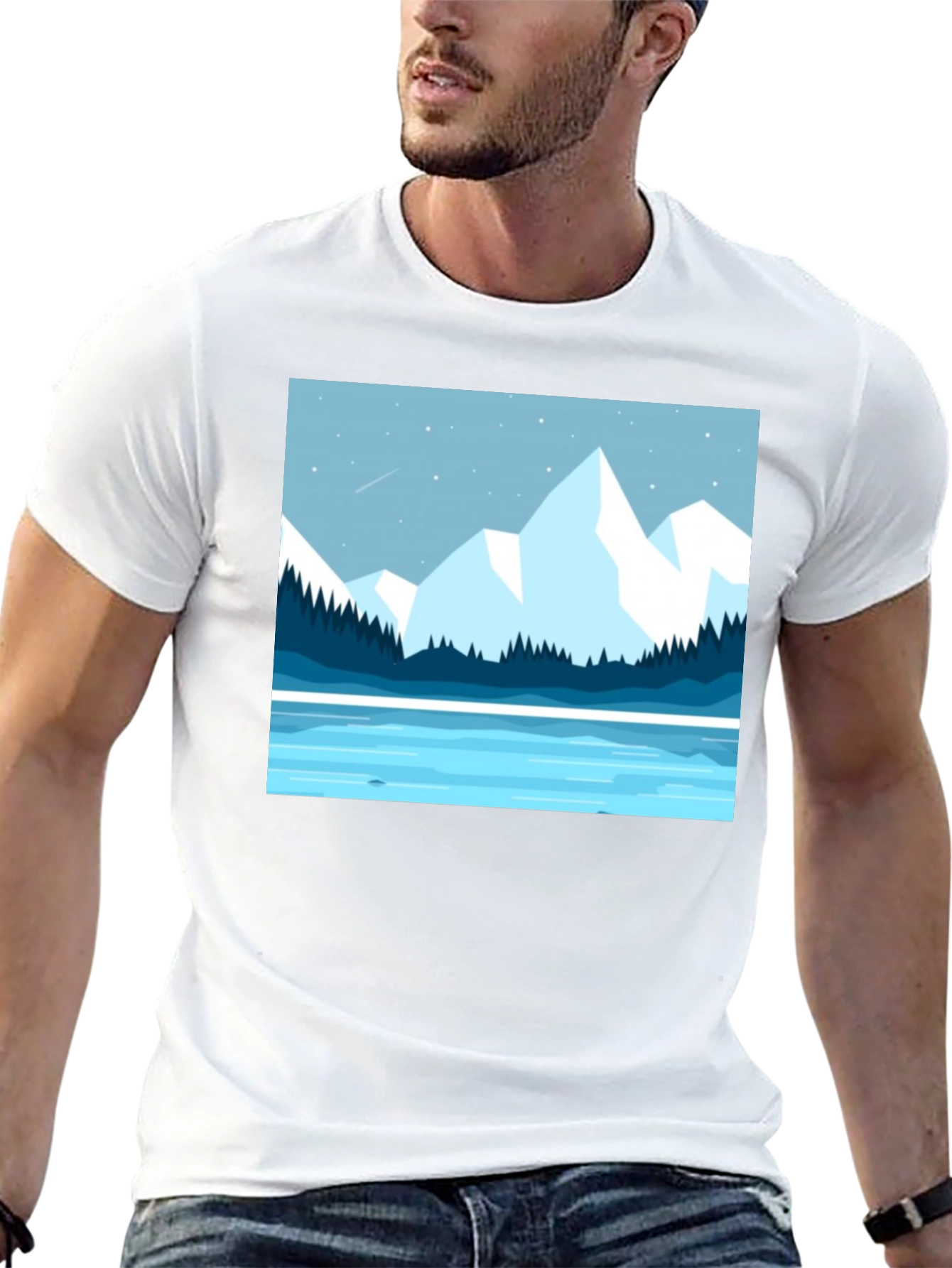 Mountain Scene Graphic T-Shirt