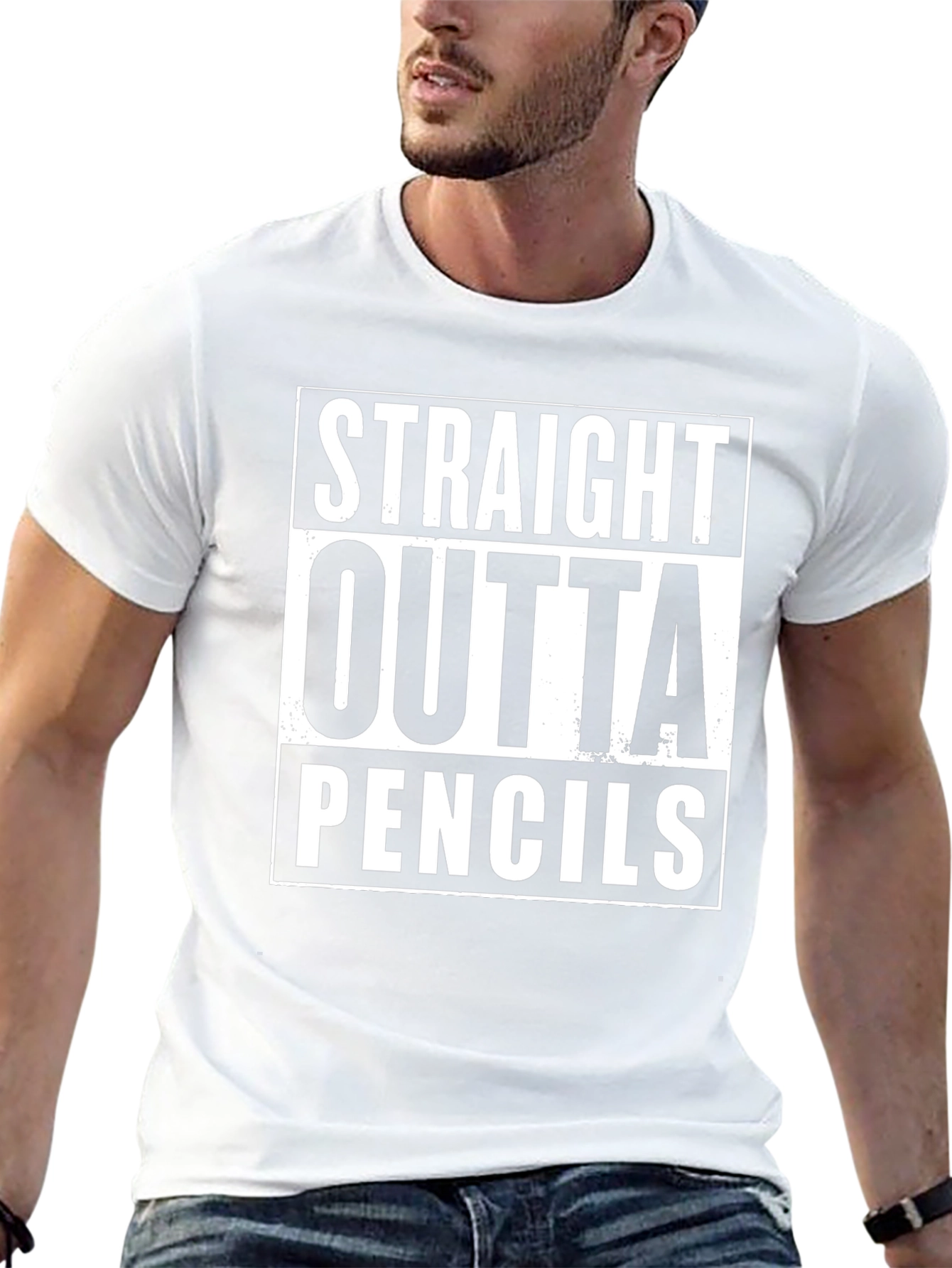 Straight Outta Pencils T-Shirt - Funny Student Tee