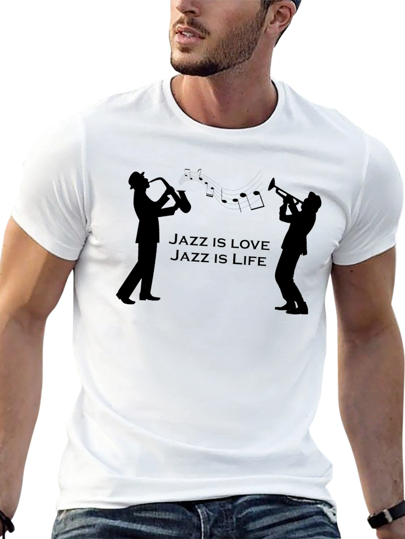 Jazz is Love Jazz is Life Black T-Shirt