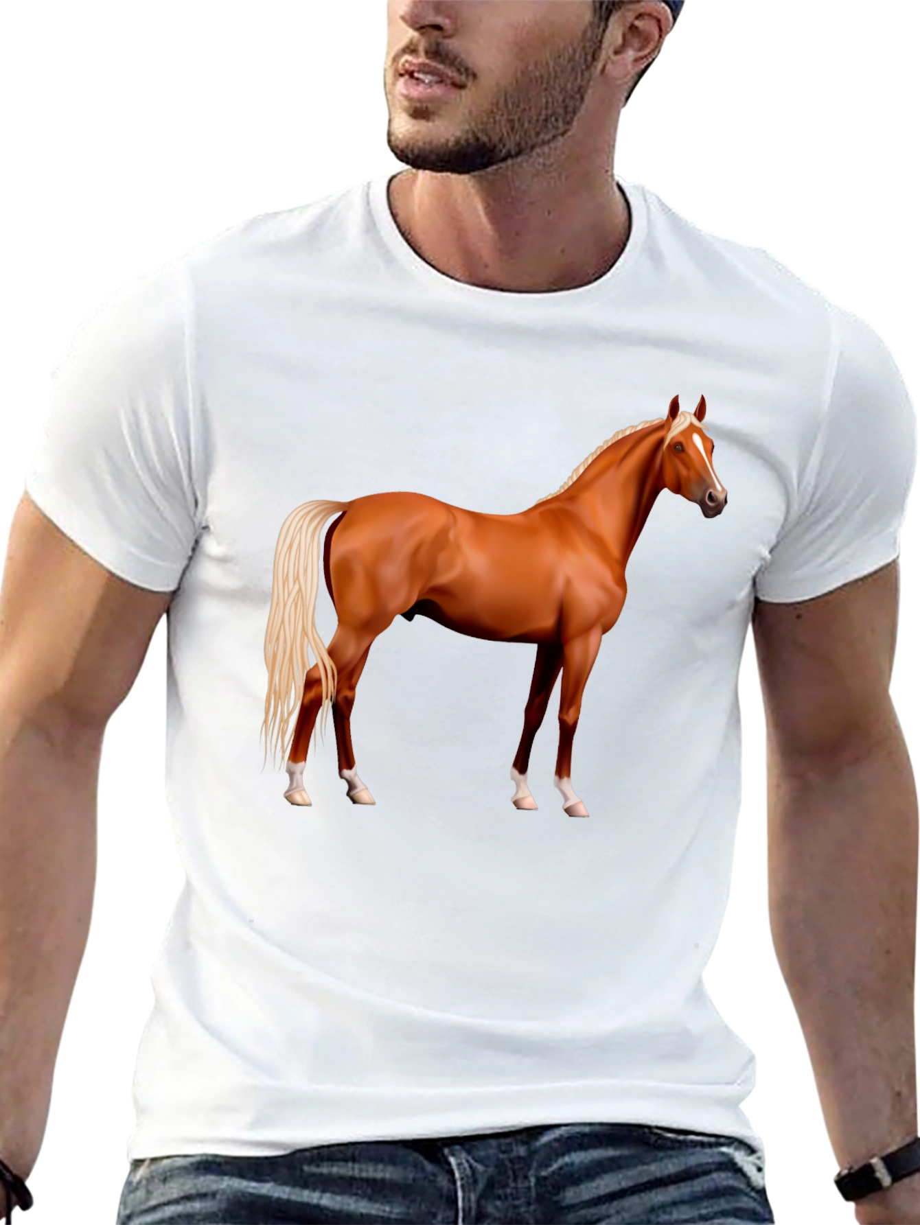 Horse Graphic T-Shirt - Stylish Equestrian Tee
