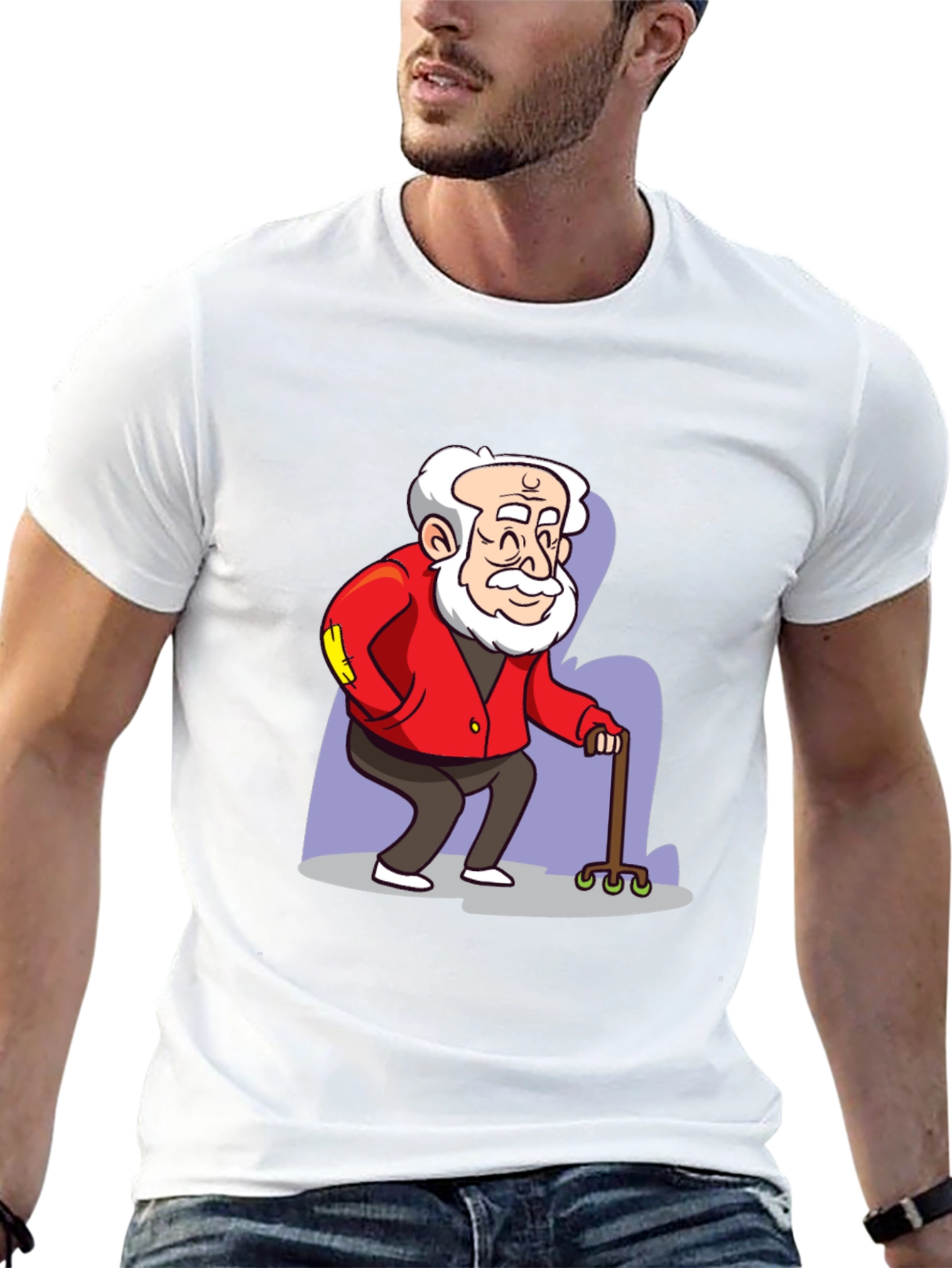 Cartoon Grandpa Graphic Tee