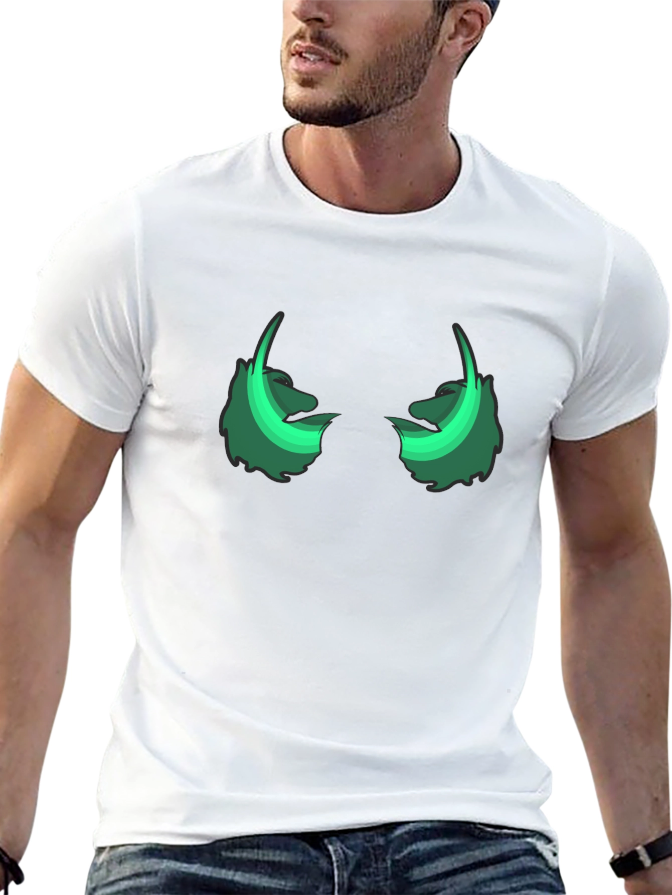 Glow-in-the-Dark Monster Eyes Black T-Shirt