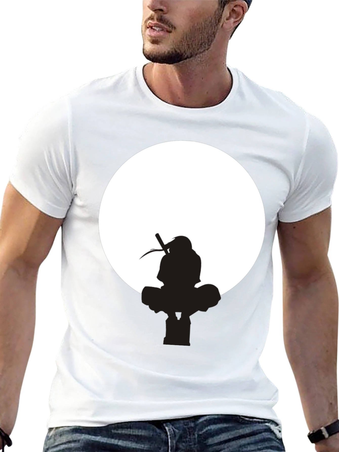 Itachi Uchiha Silhouette Black T-Shirt