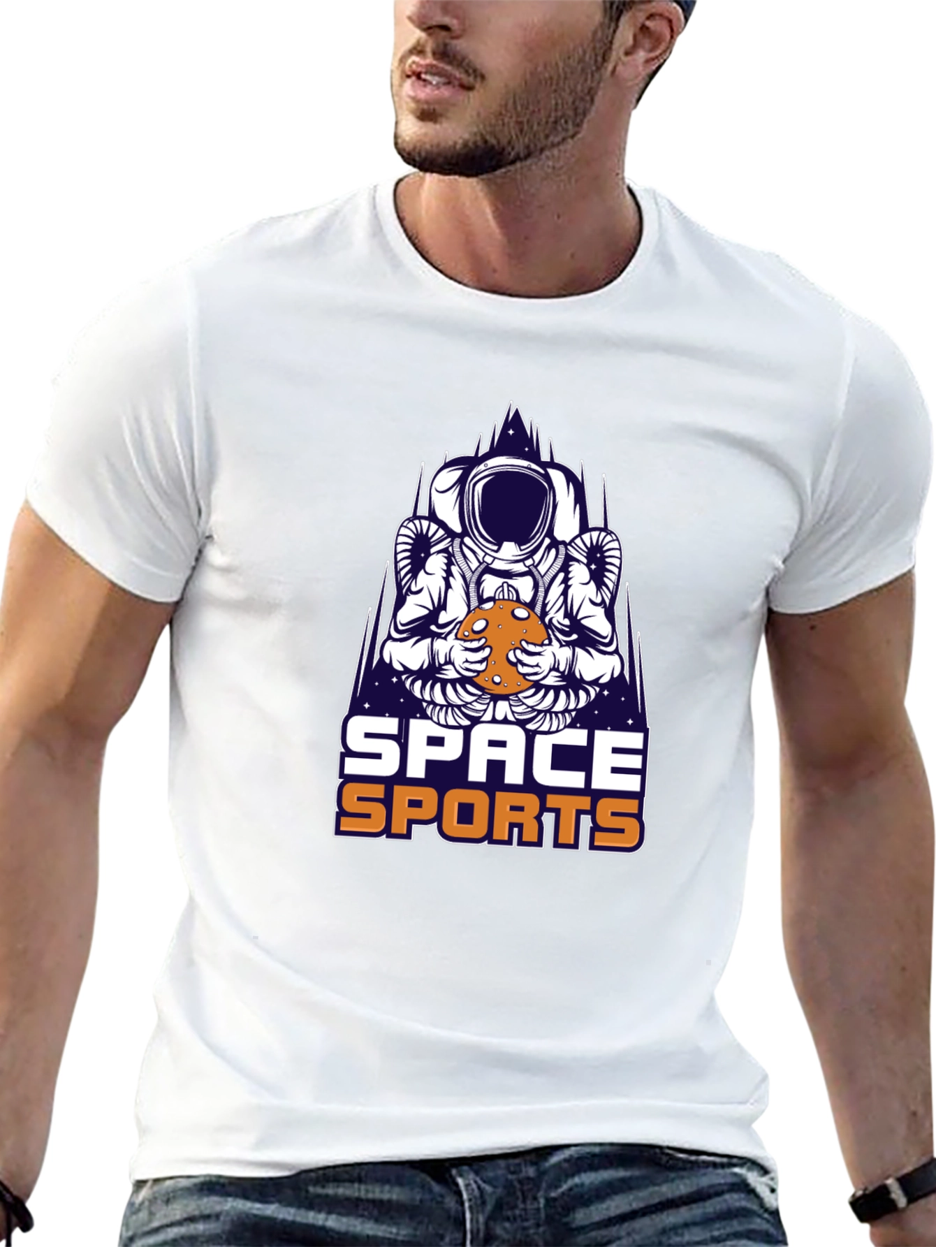 Space Sports T-Shirt - Astronaut Graphic Tee