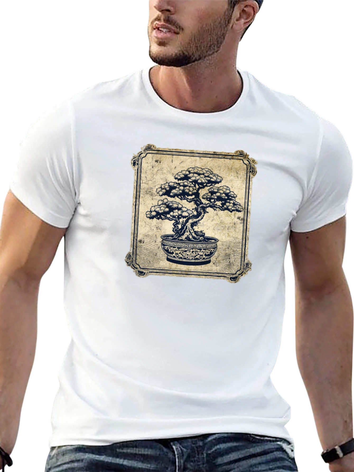 Bonsai Tree Graphic T-Shirt - Unique Artistic Design
