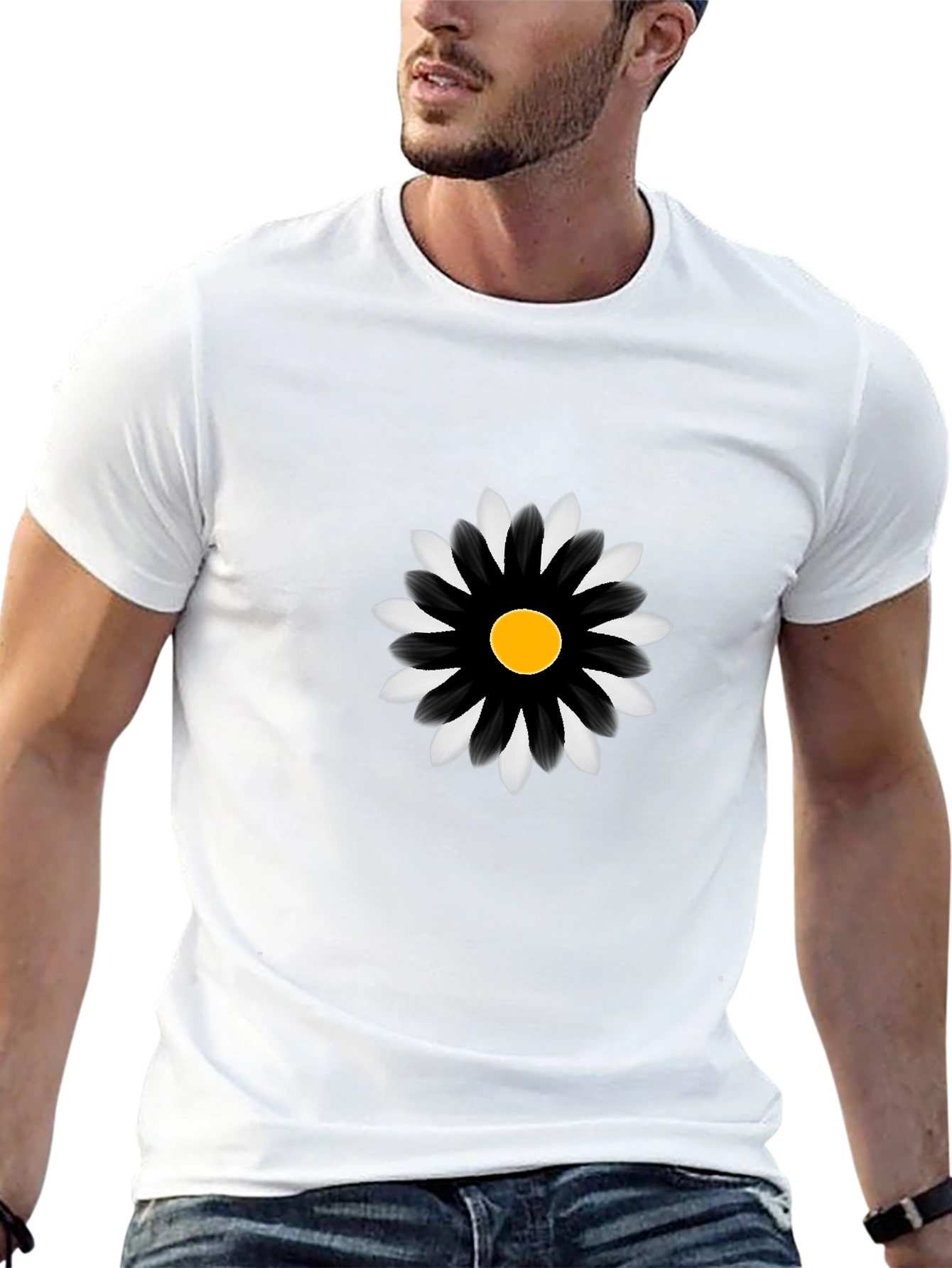 Black Daisy Graphic Tee