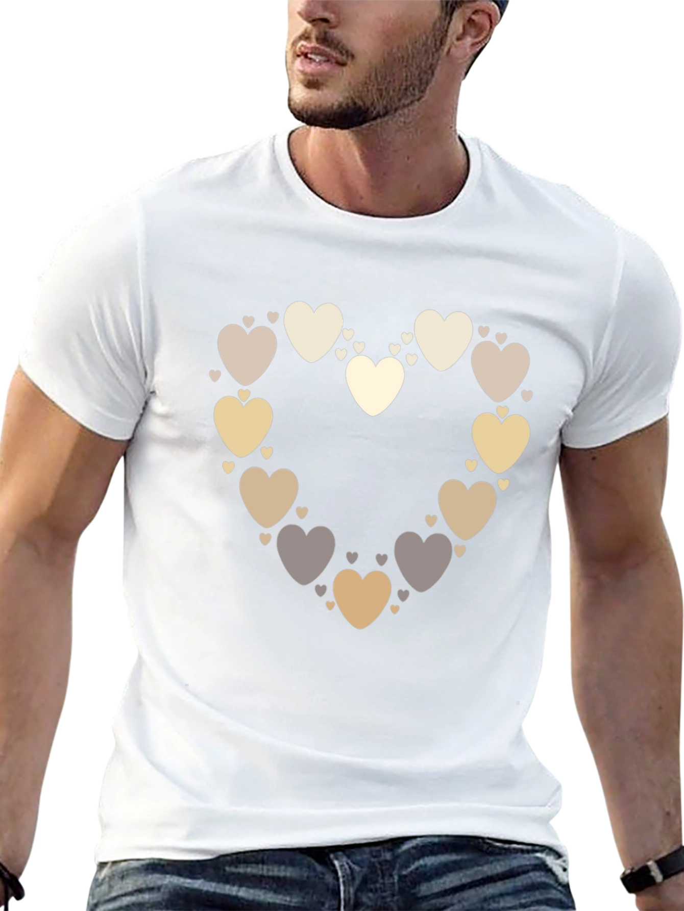 Heart of Hearts Graphic Tee - Black Casual Shirt