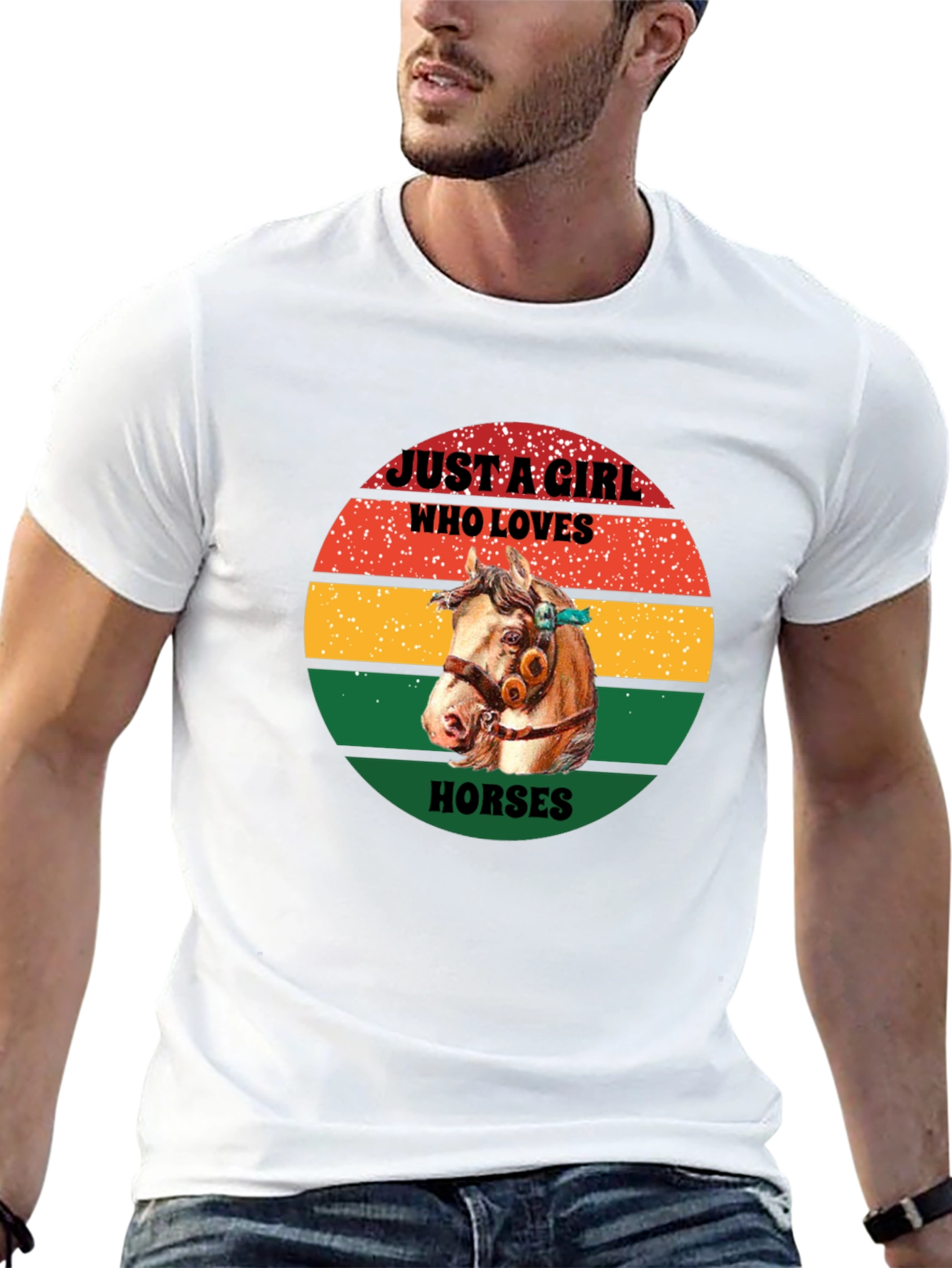 Just a Girl Who Loves Horses Graphic Tee