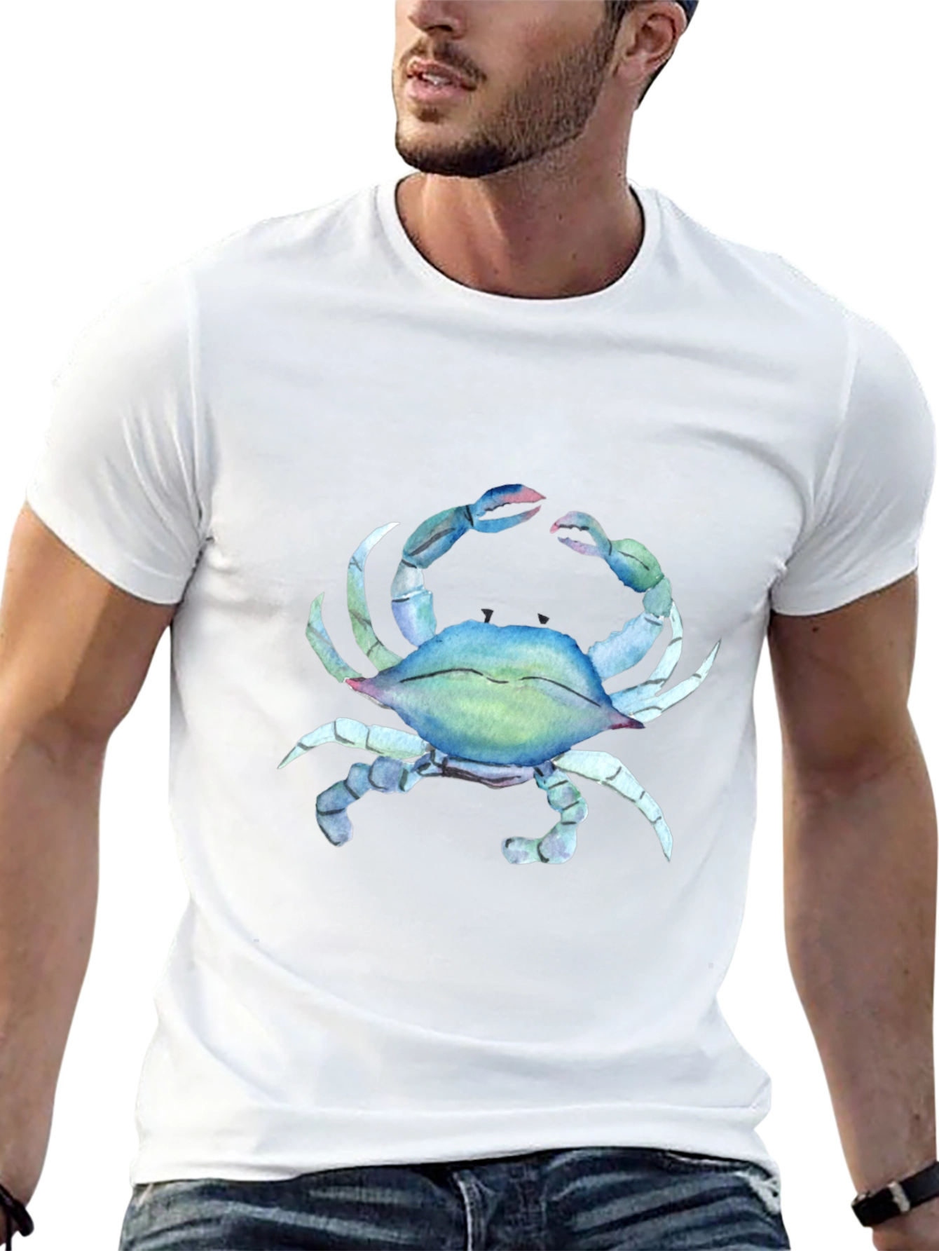 Crab Graphic Black T-Shirt